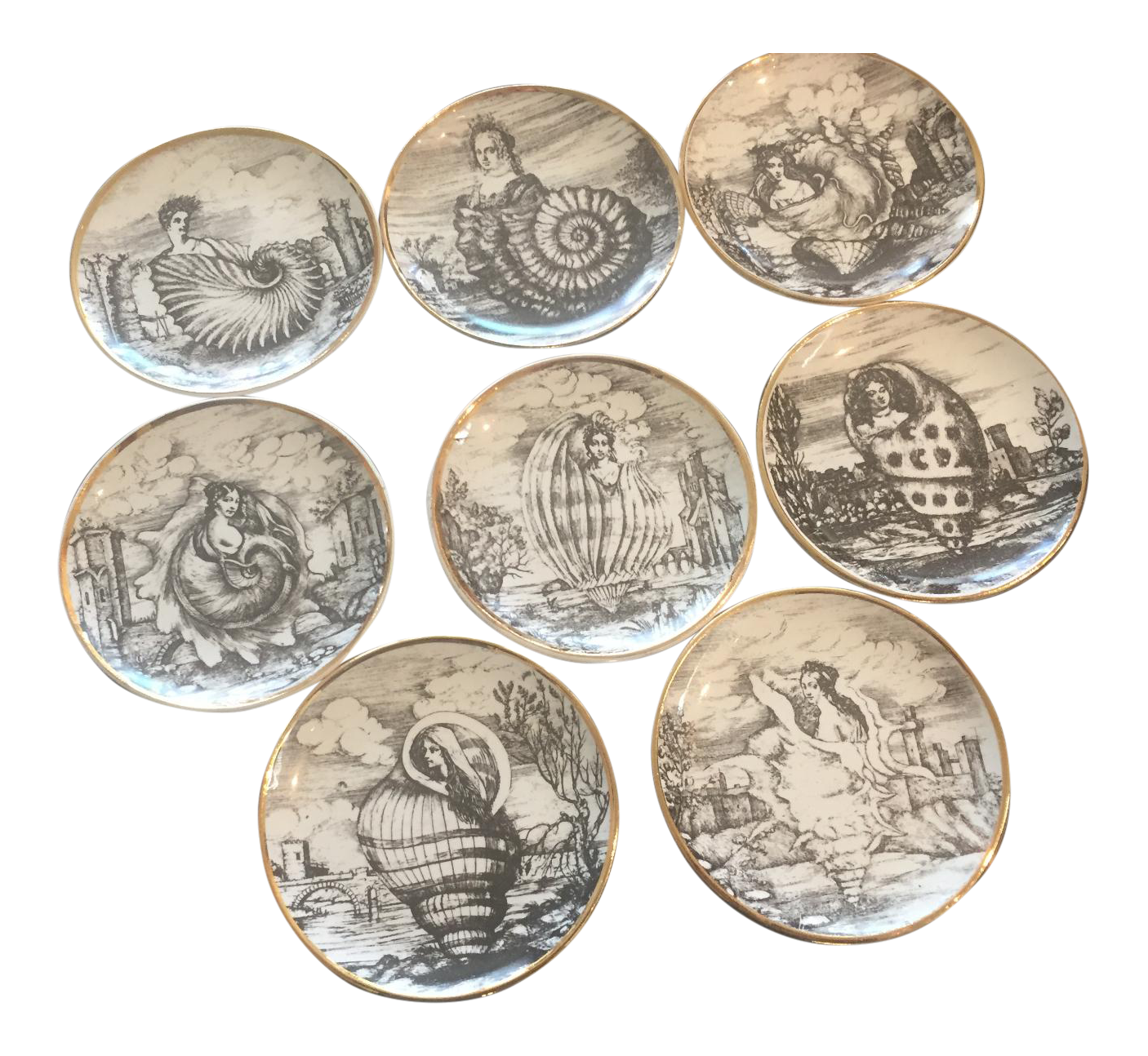 Fornasetti Vintage Cocktail Coasters Set of 8 Chairish