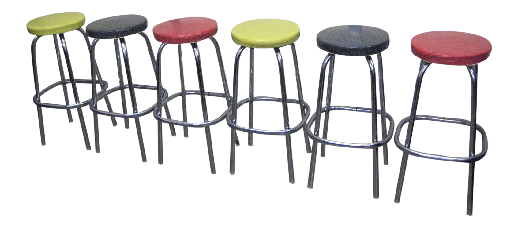 MidCentury Multicolored Bar Stools Set of 6 Chairish