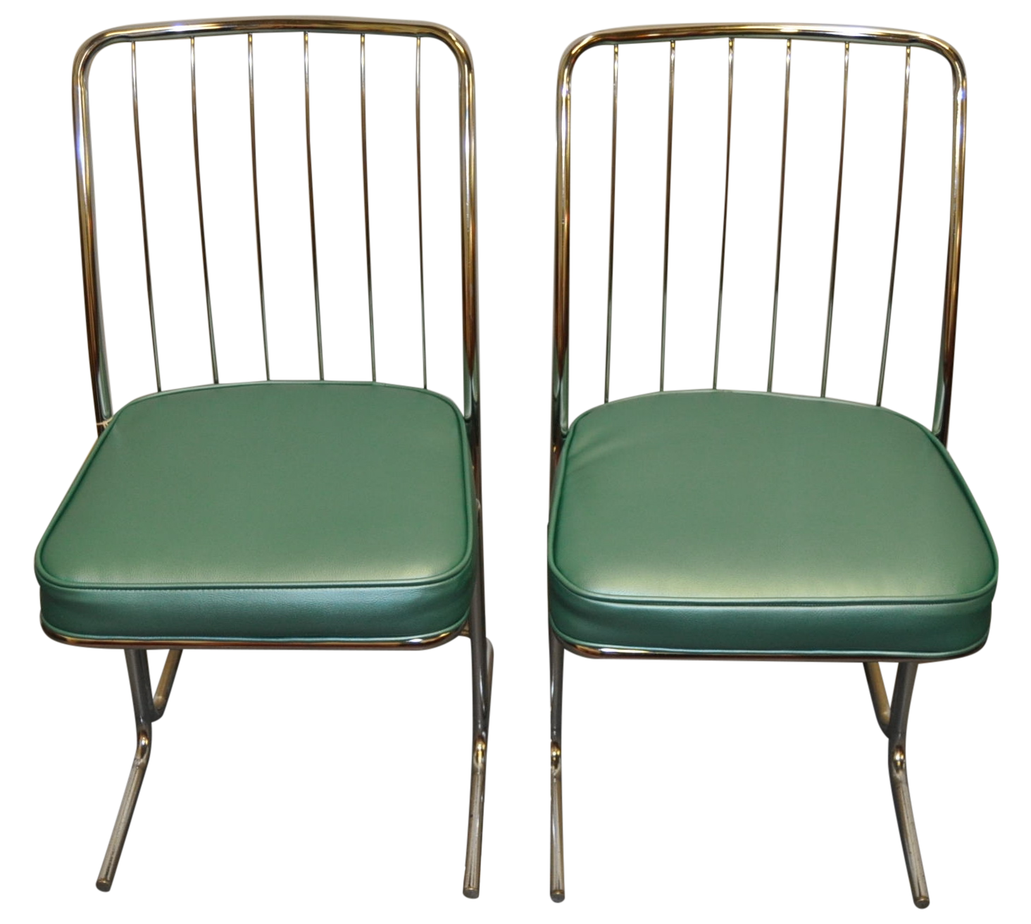 1950s Chrome & Vinyl Kitchen Chairs Set of Four Chairish