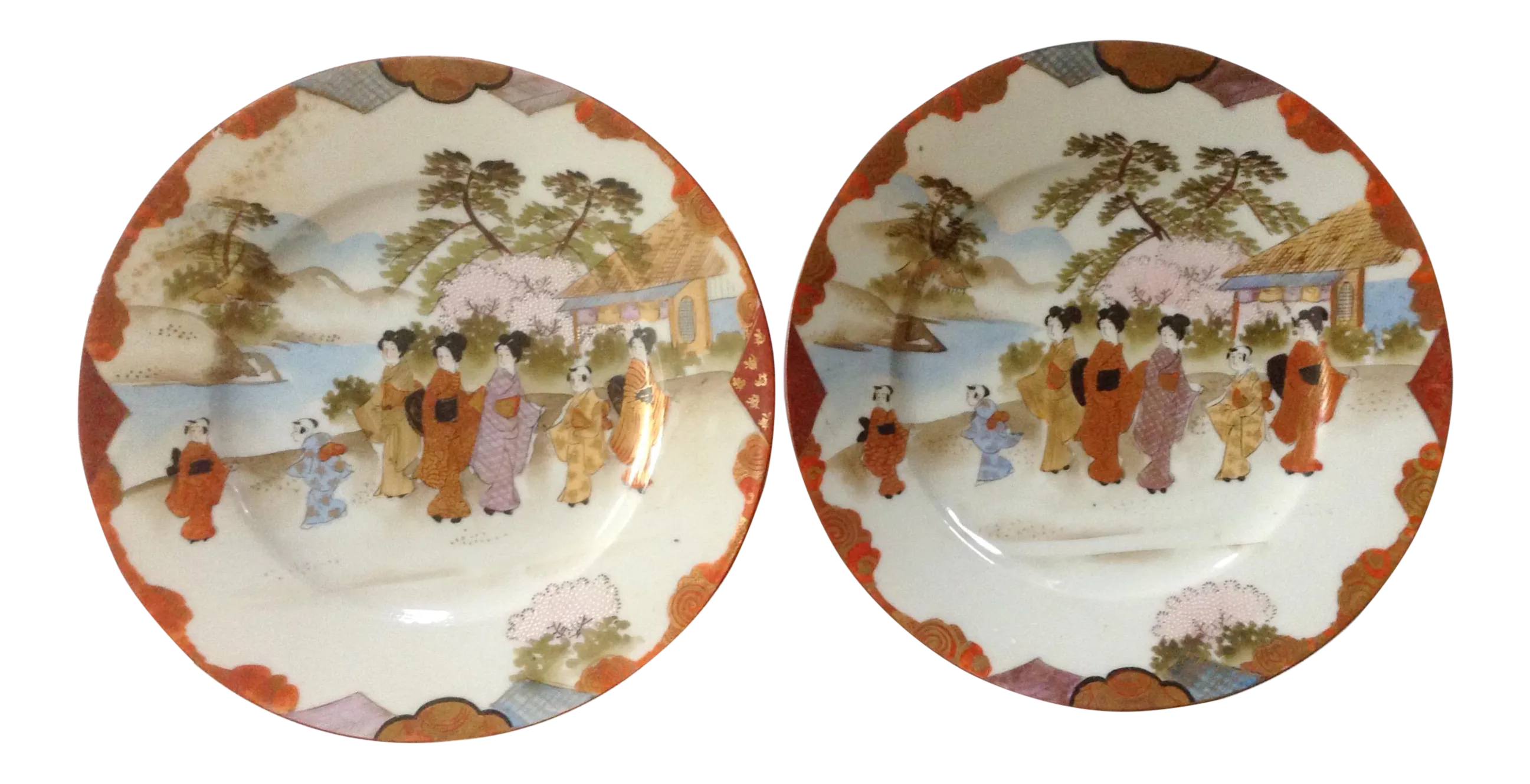 Japanese Dinner Plates a Pair Chairish