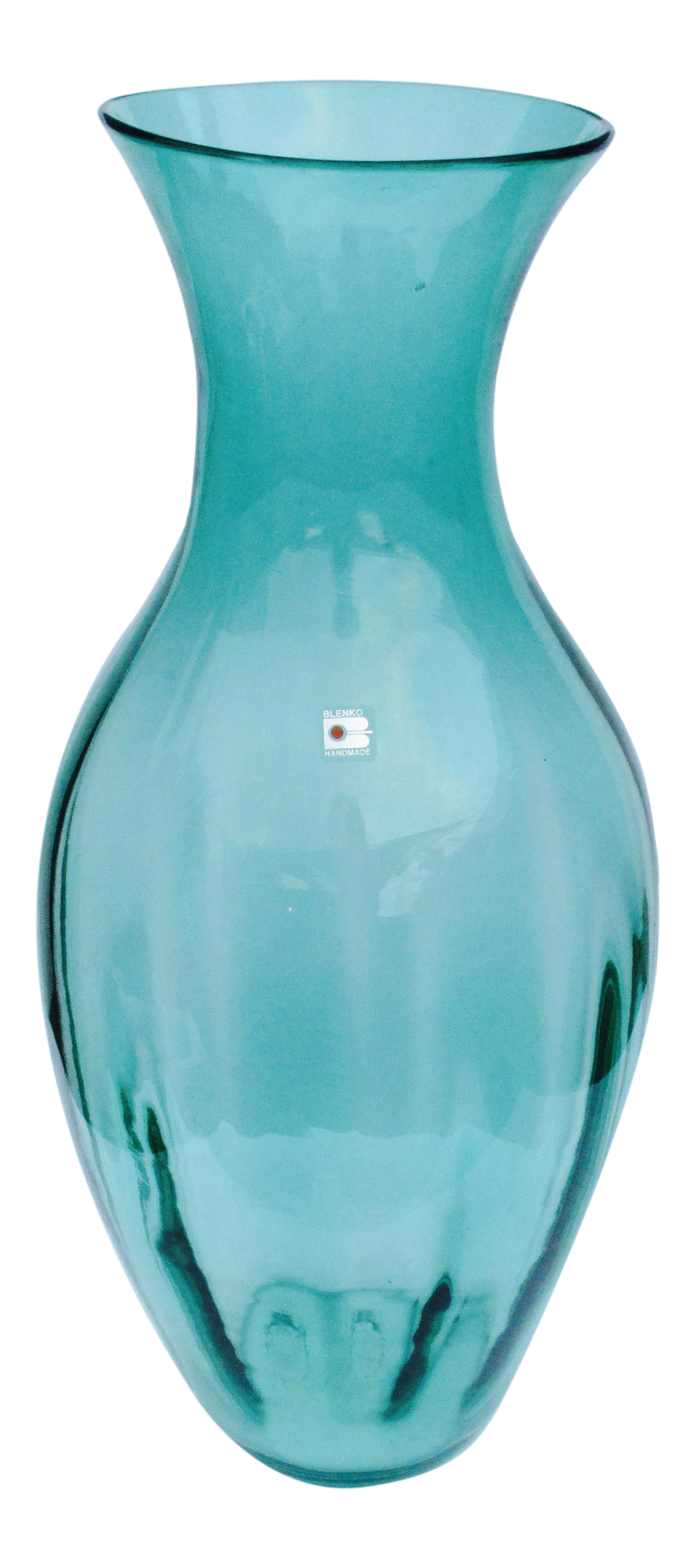 Blenko Hand Blown Art Glass Floor Vase Chairish