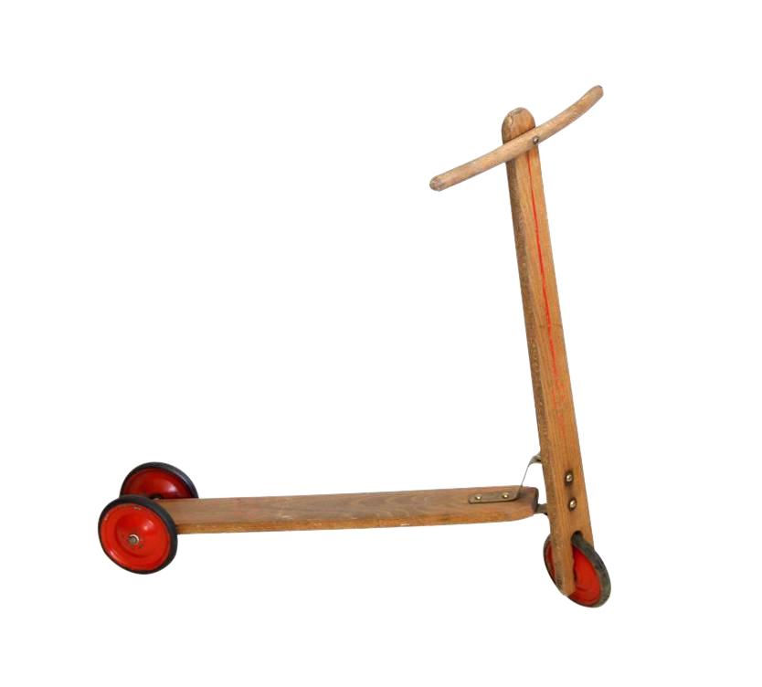 Vintage Wood Scooter Chairish