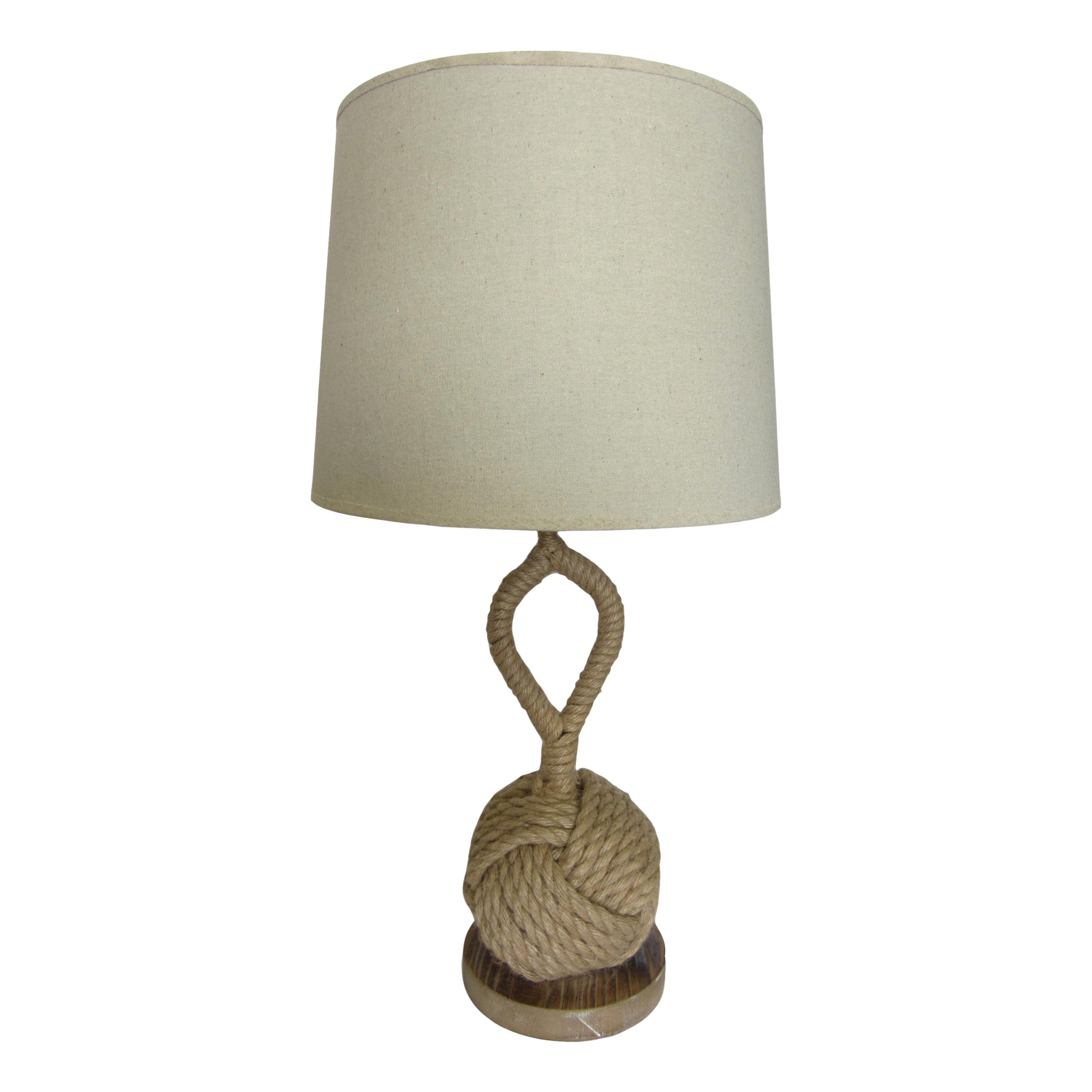 Nautical Rope Knot Table Lamp | Chairish