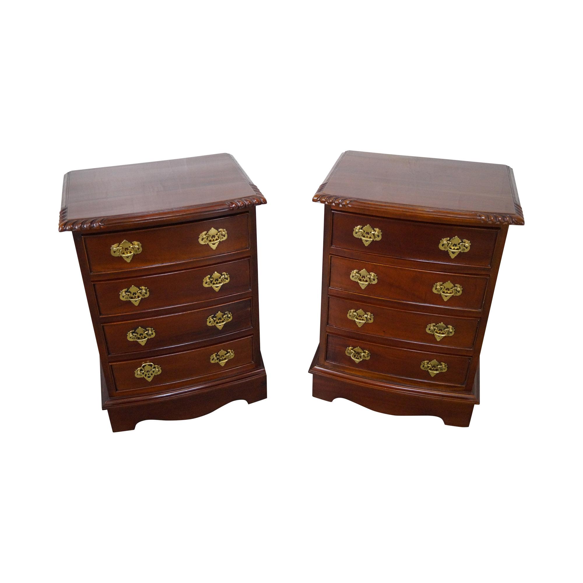 Solid Mahogany 4Drawer Nightstands A Pair Chairish