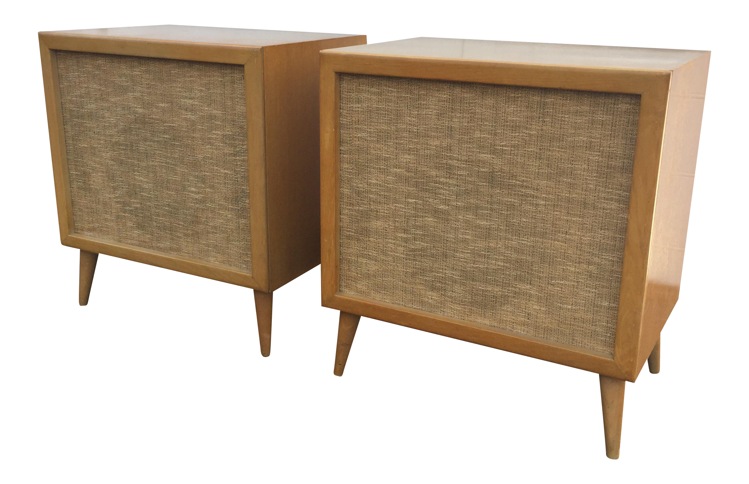 MidCentury Modern Speakers Birch Wood Chairish