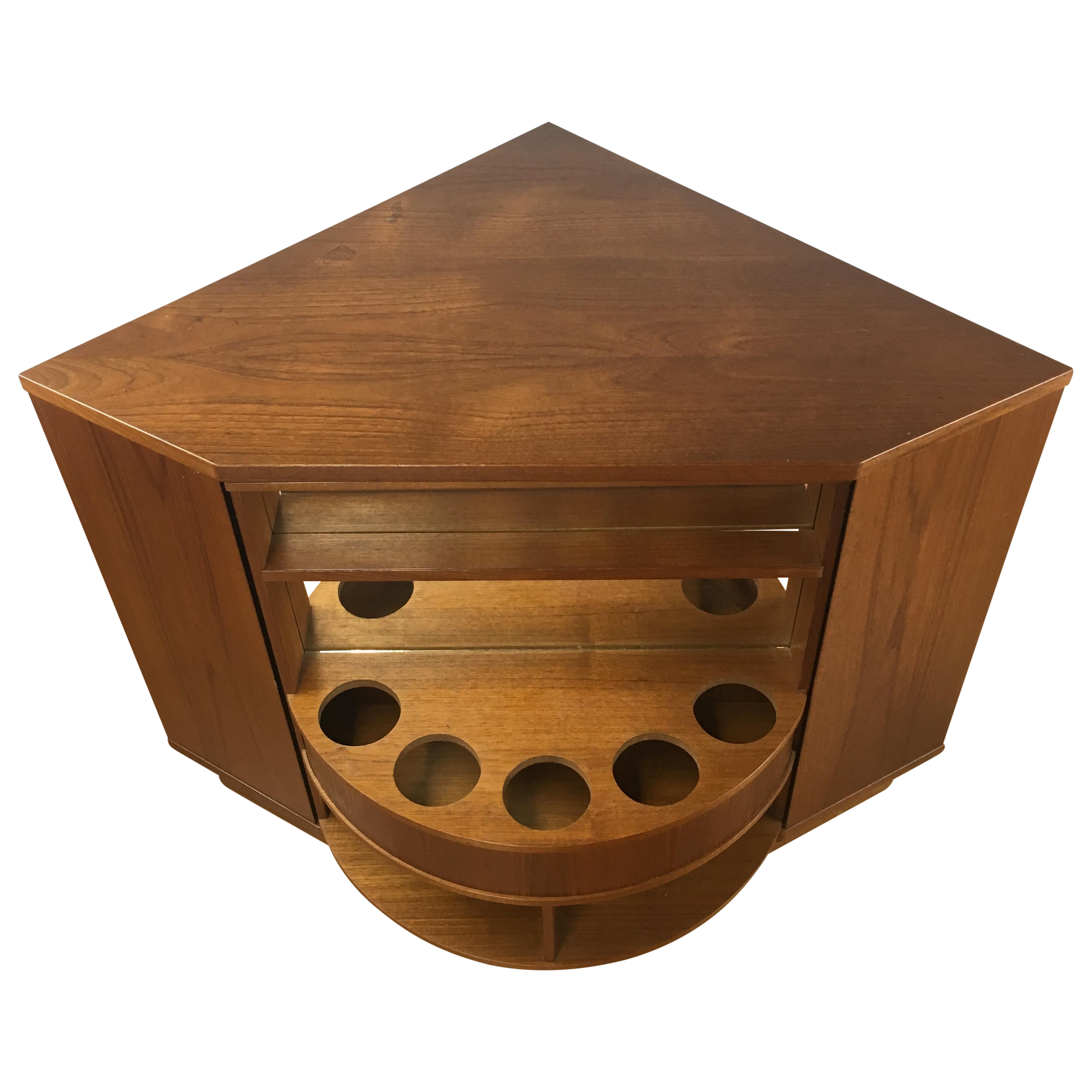 Danish Modern Corner Bar Chairish