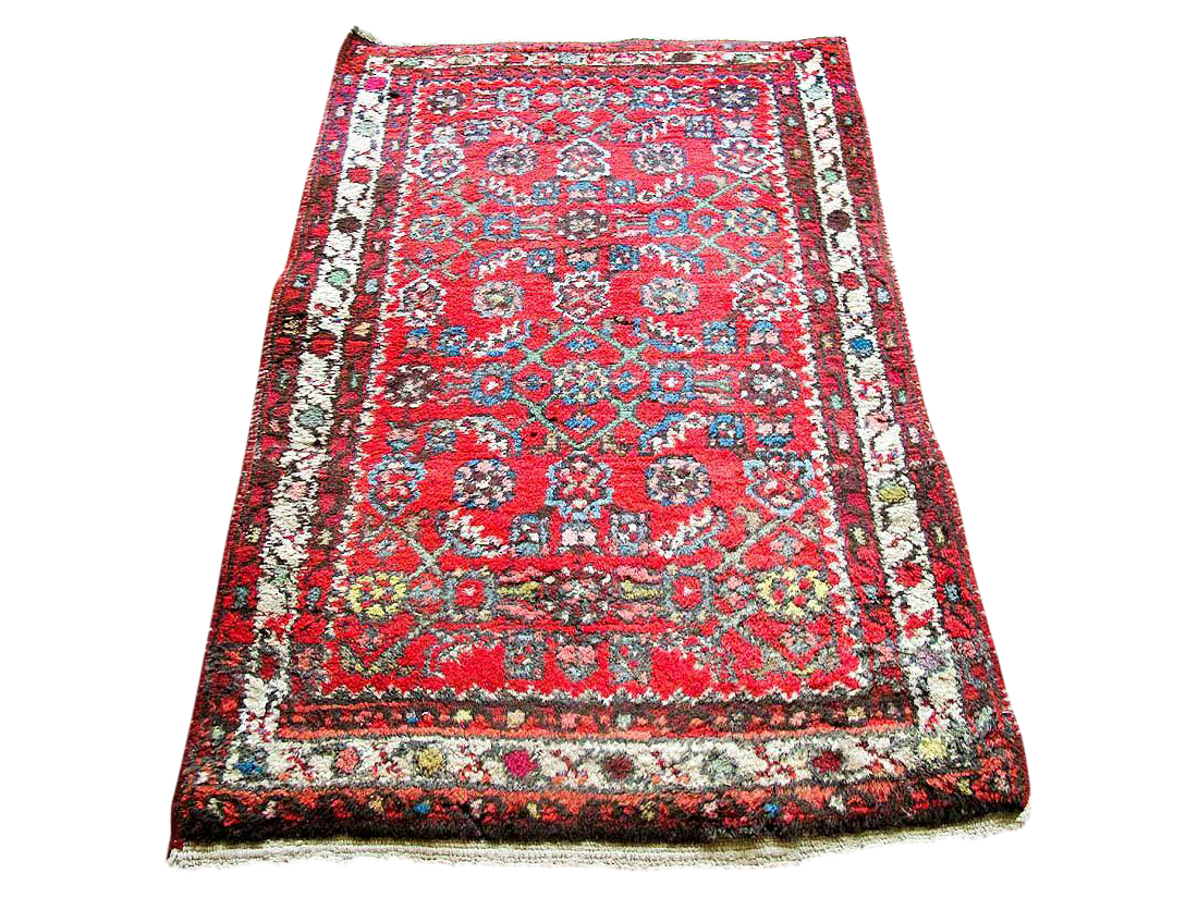 Red Boho Chic Persian Rug 1'11" X 3' Chairish