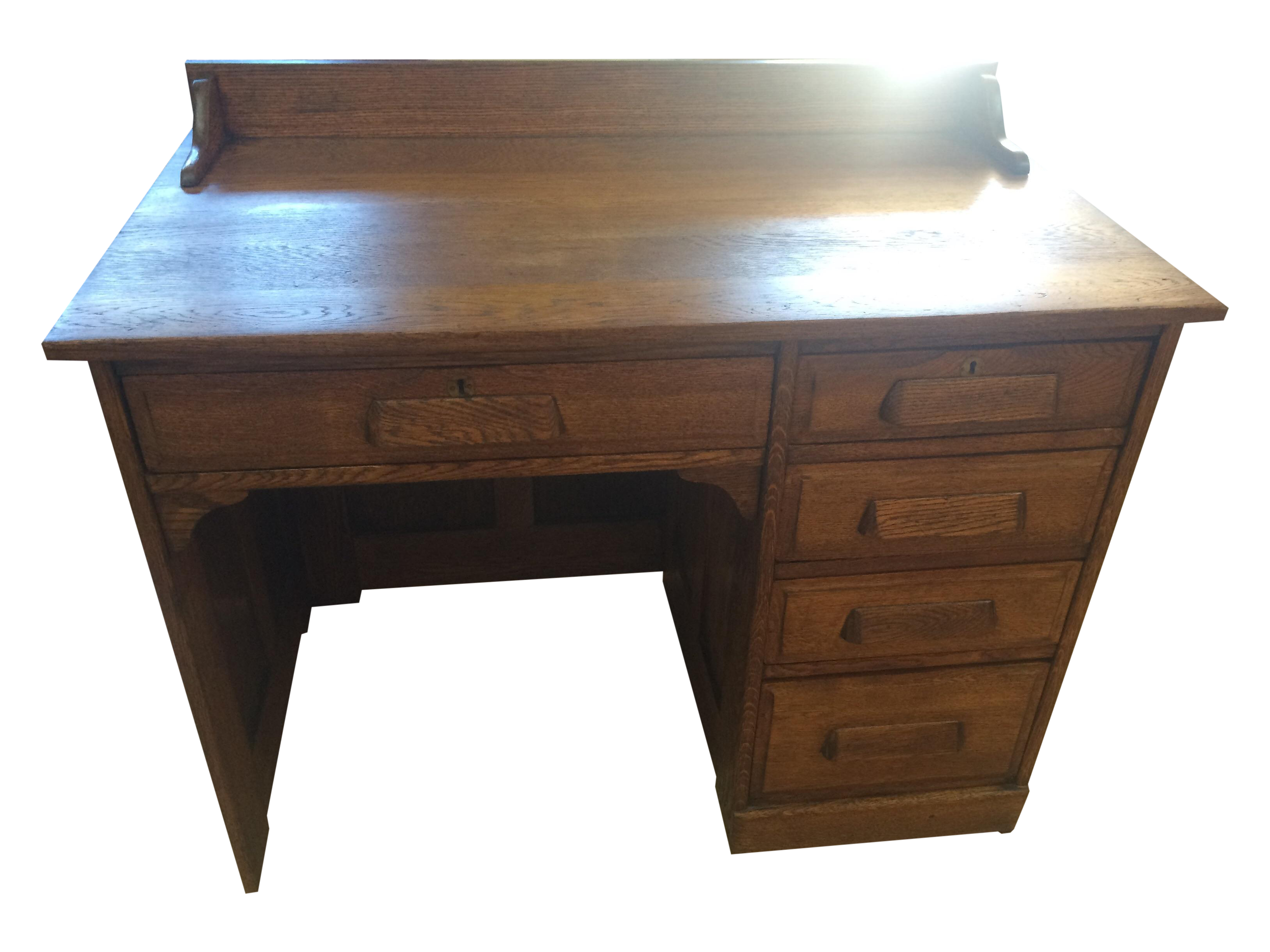 Antique Oak Teacher's Desk Chairish