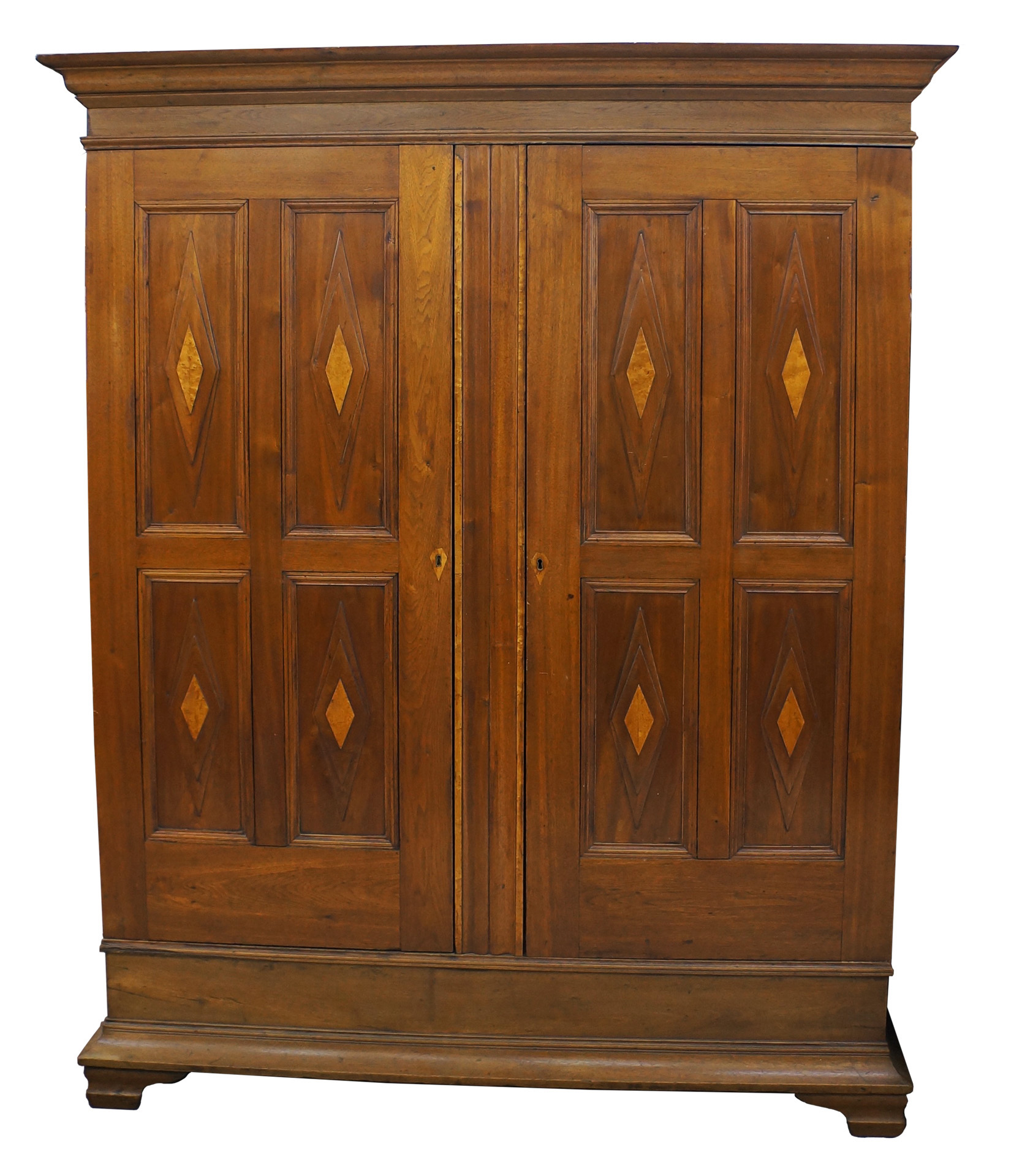 Antique Walnut & BirdsEye Maple Wardrobe Armoire Chairish