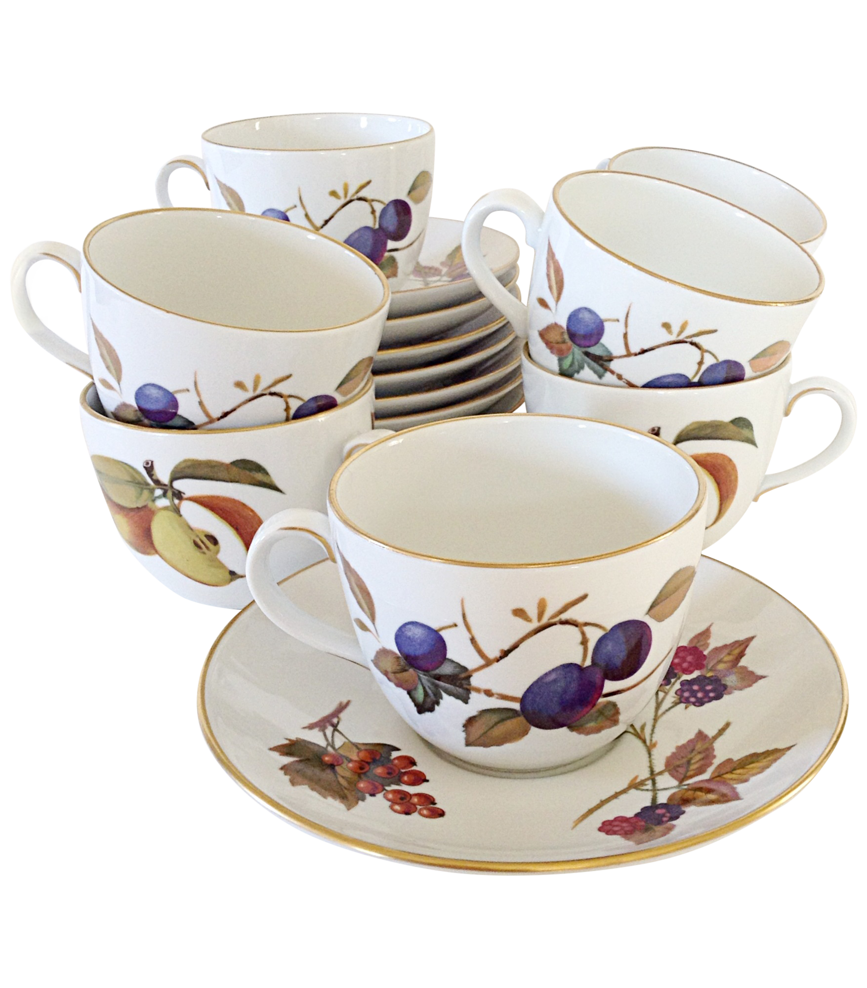 Royal Worcester Cup & Saucers Set of 10 Chairish