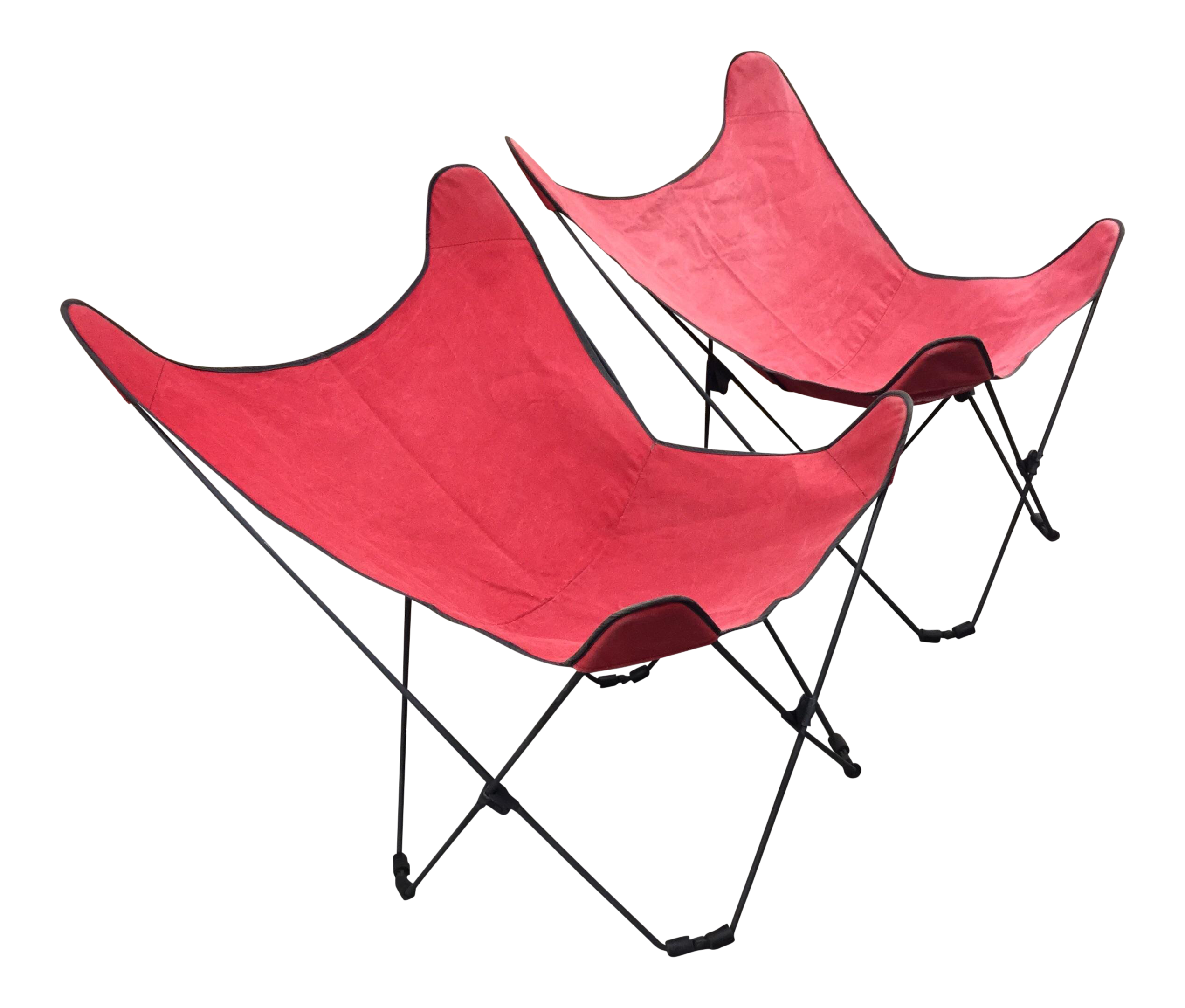 MidCentury Collapsible Butterfly Chairs Pair Chairish
