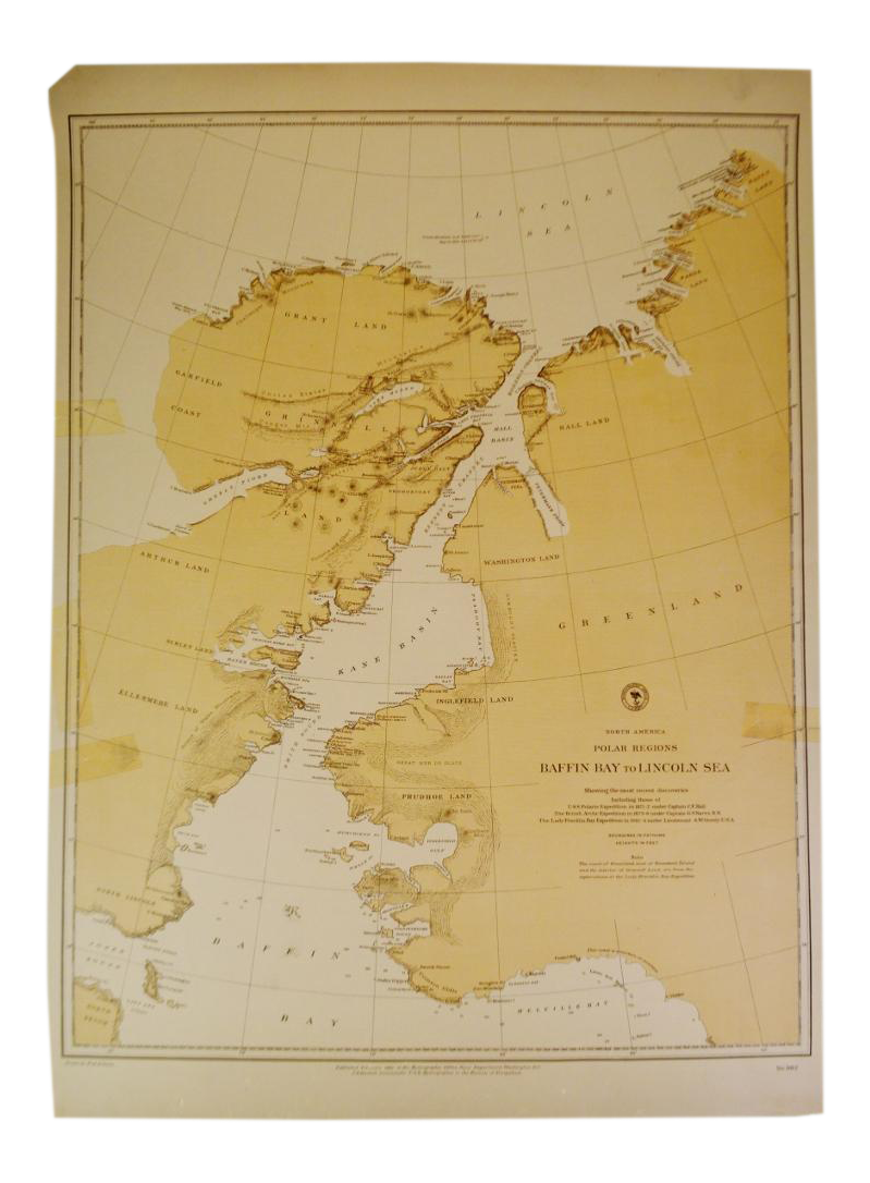 Antique 1885 Nautical Chart | Chairish