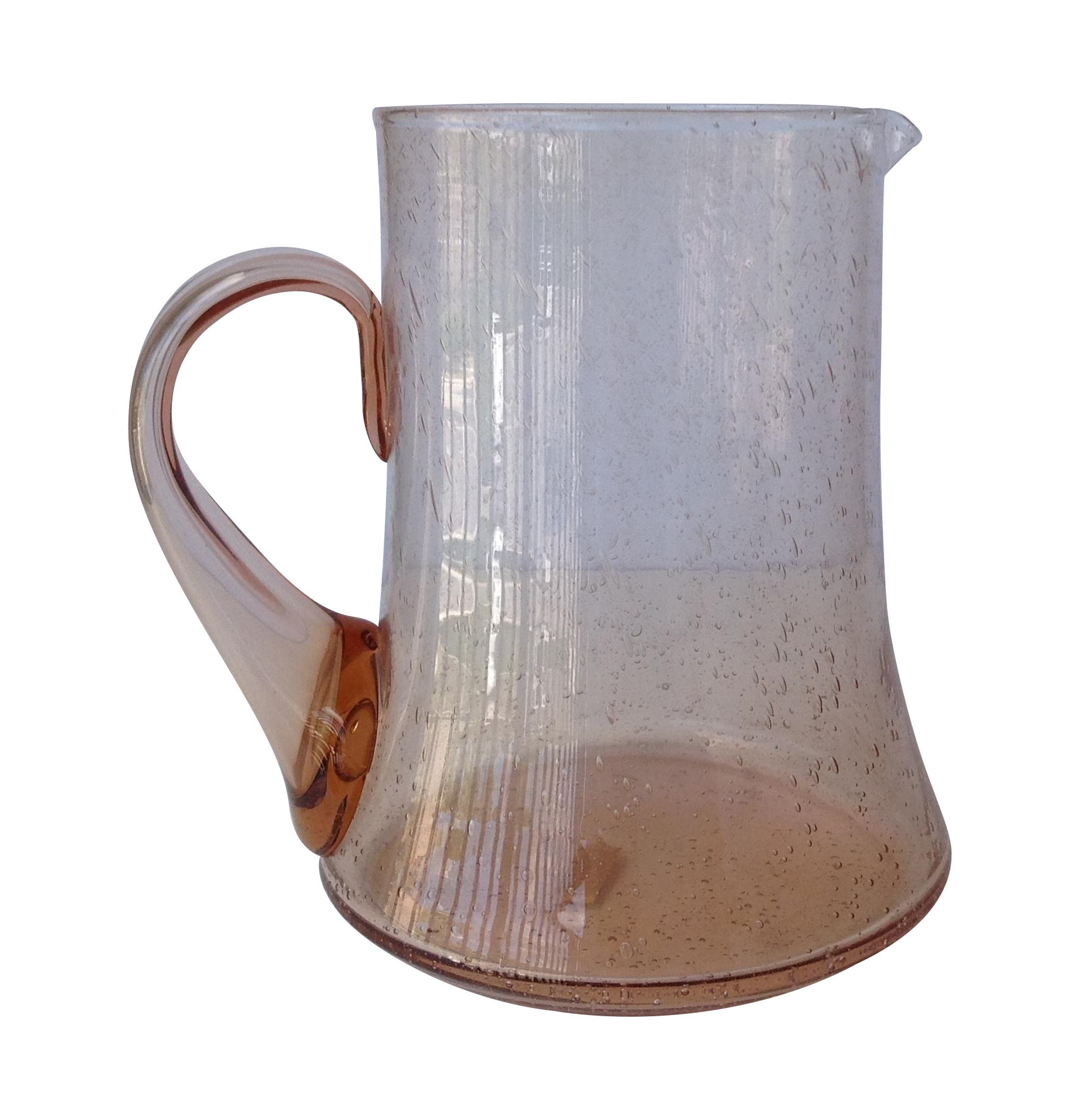 Murano Blush Pink Water Carafe/Pitcher Chairish