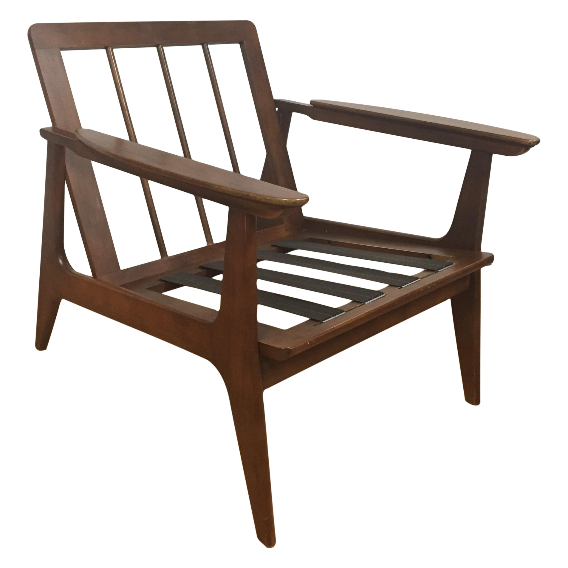 Mid-Century Walnut Lounge Chair | Chairish