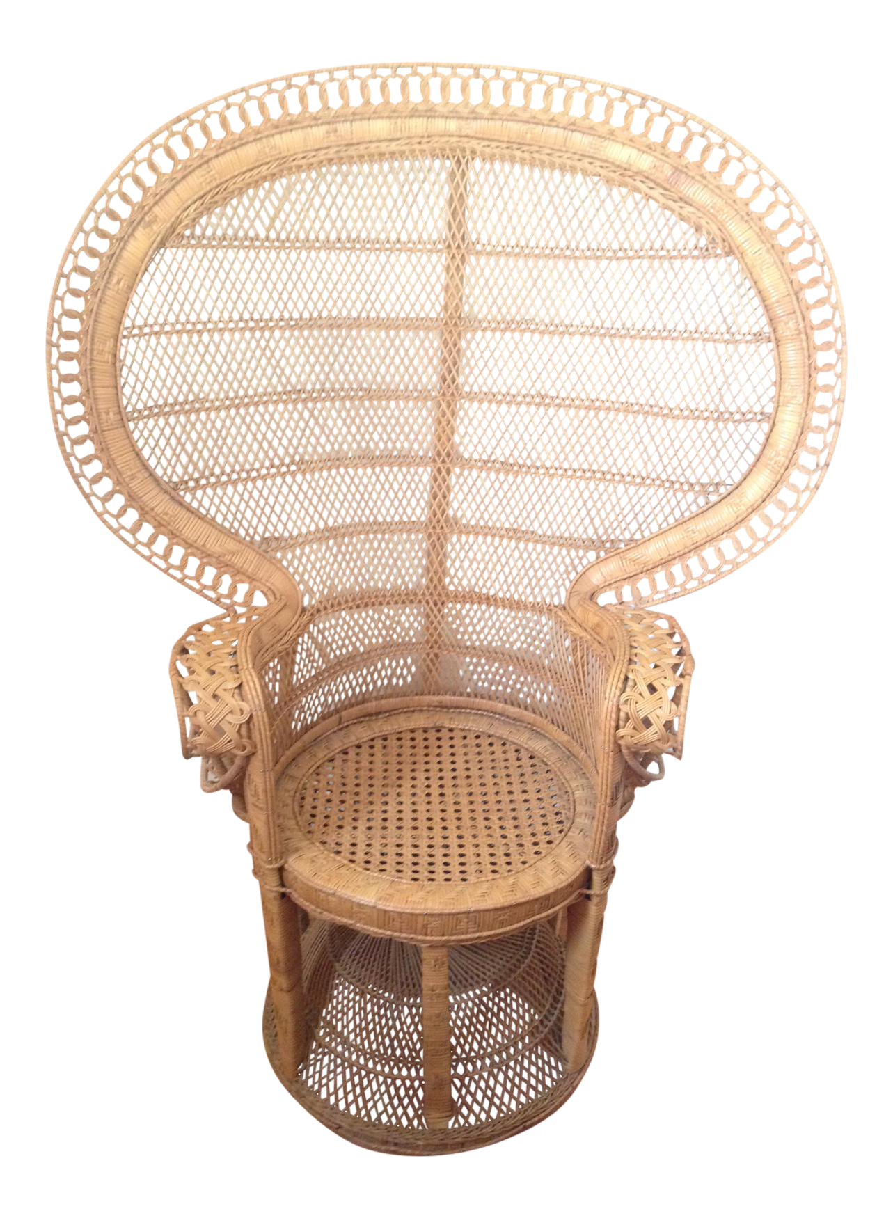 Vintage Wicker Rattan Peacock Chair Chairish