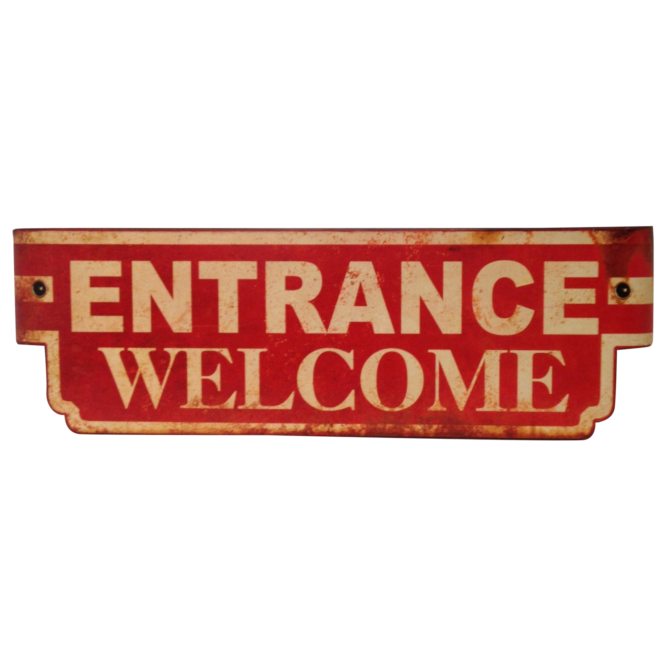 Vintage Style Metal “Welcome Sign” | Chairish