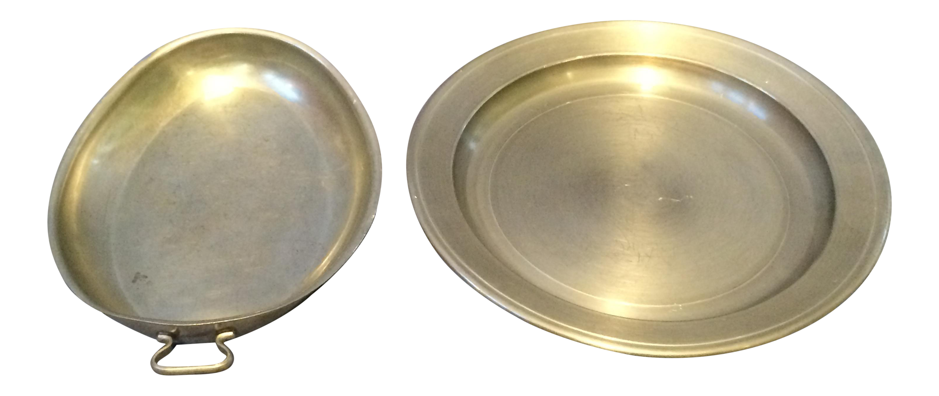 Pair of Pewter Small Plate and Serving Dish Chairish