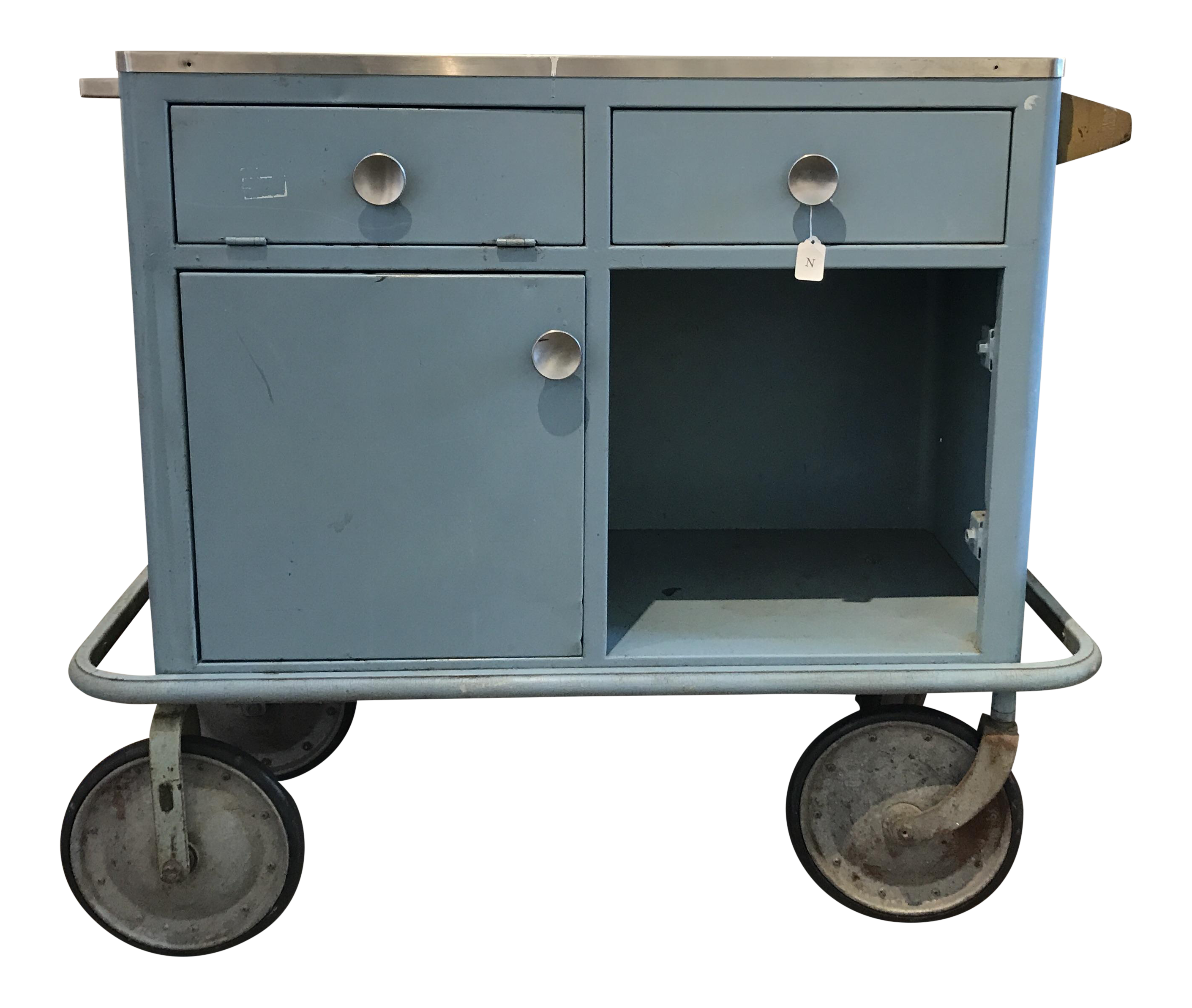 Vintage Industrial Metal Utility Cart Chairish