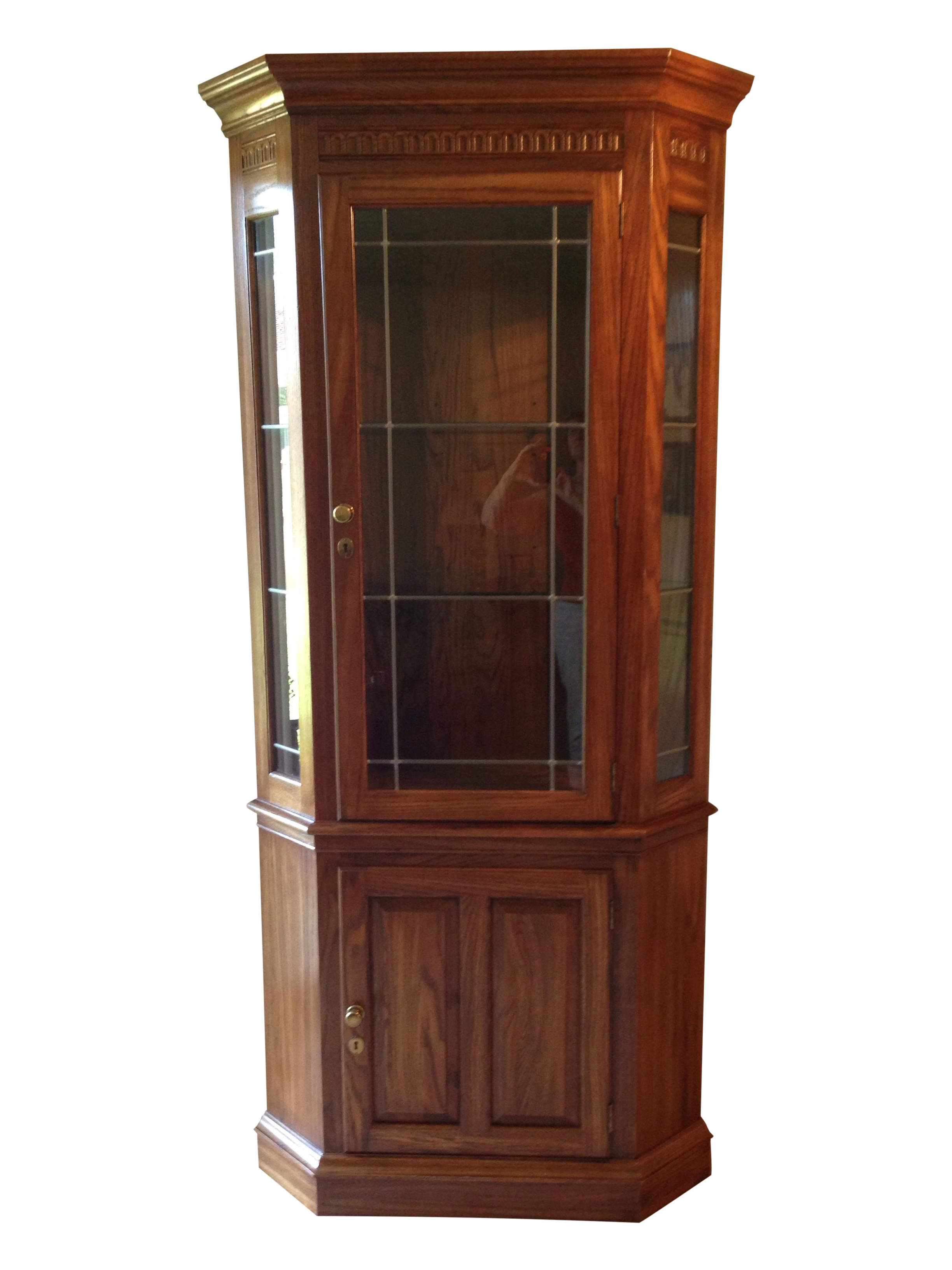 Pennsylvania House Lighted Corner China Cabinet  Chairish