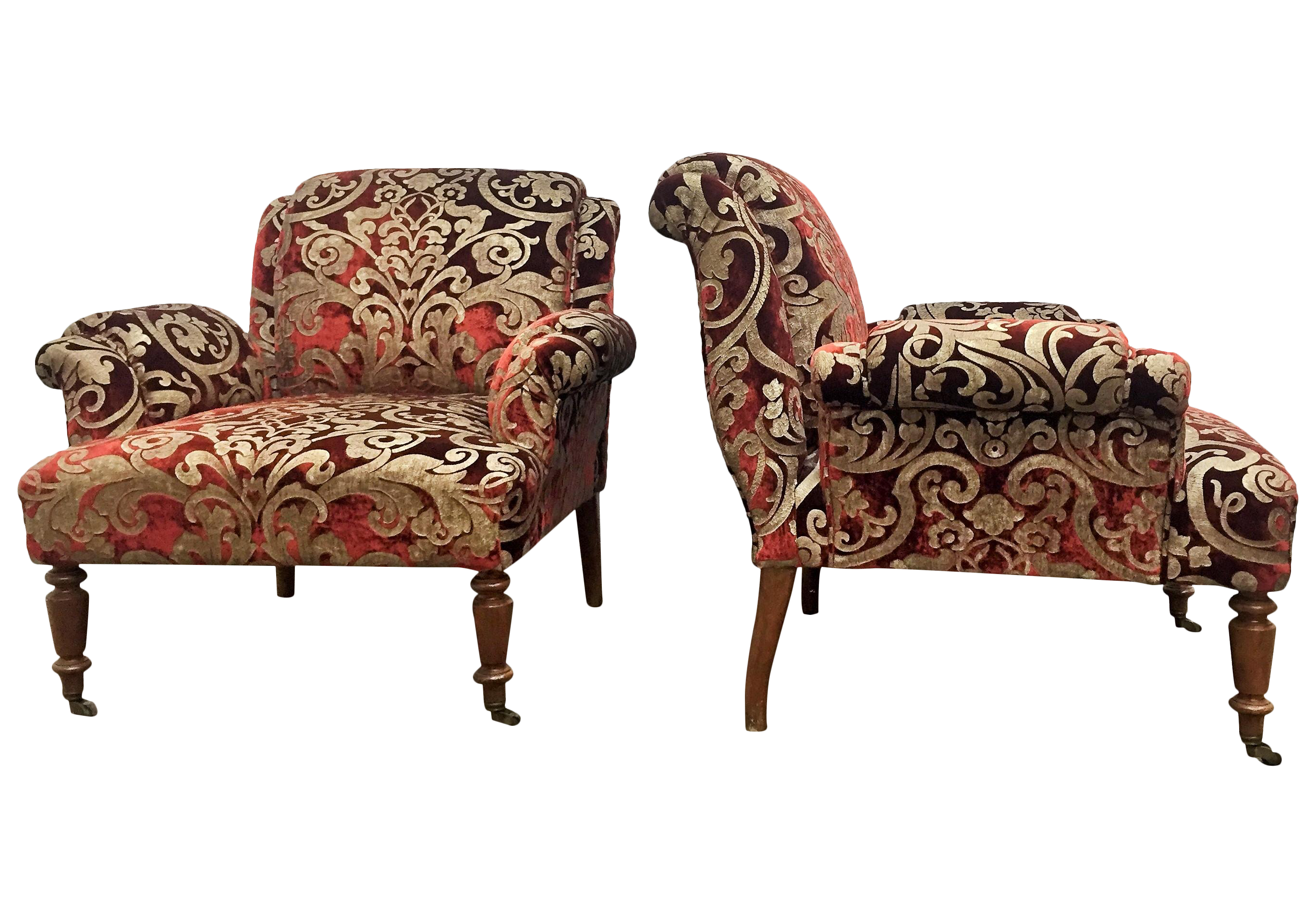 Antique 1820 Lounge Chairs A Pair Chairish