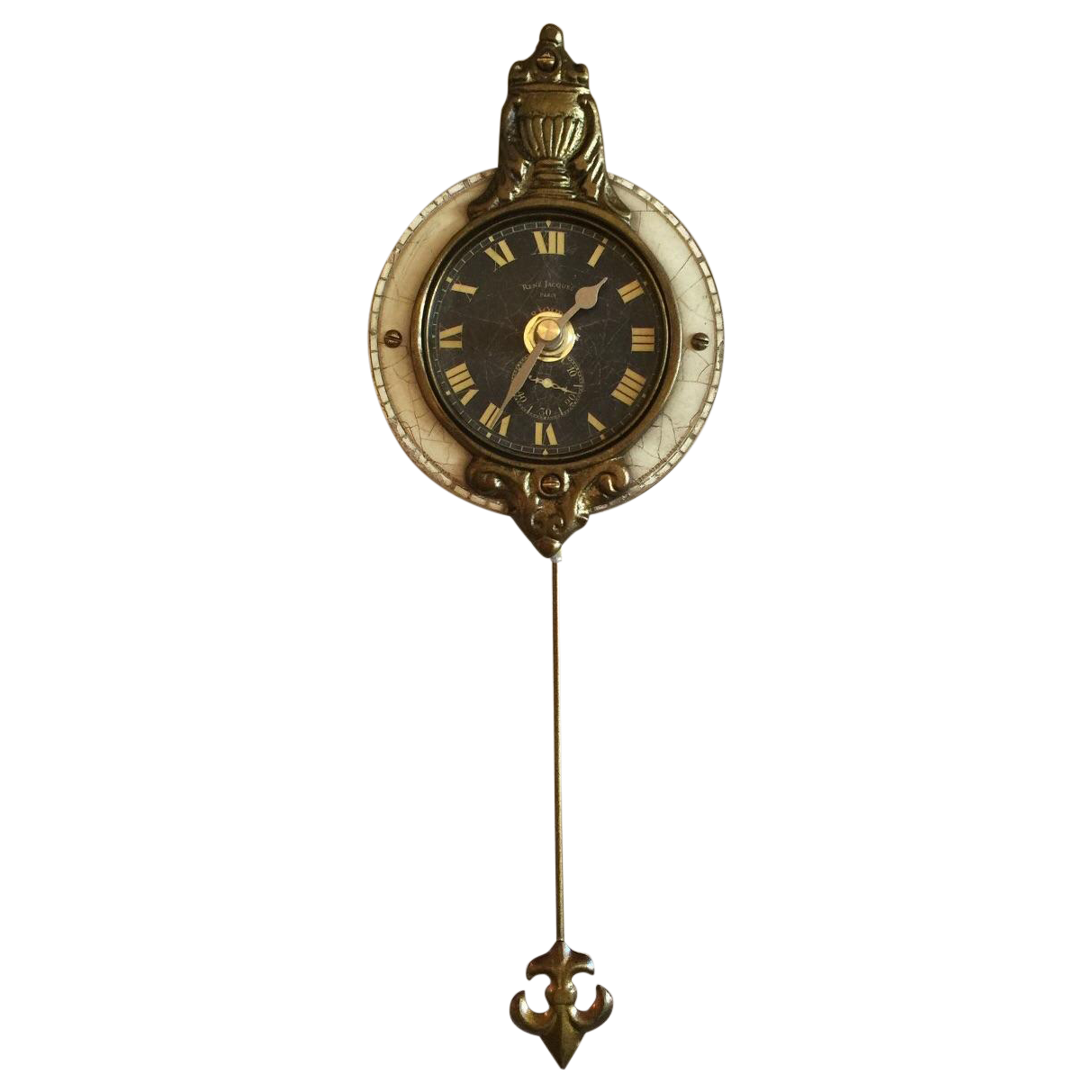 Ivory Petite Pendulum Wall Clock Chairish