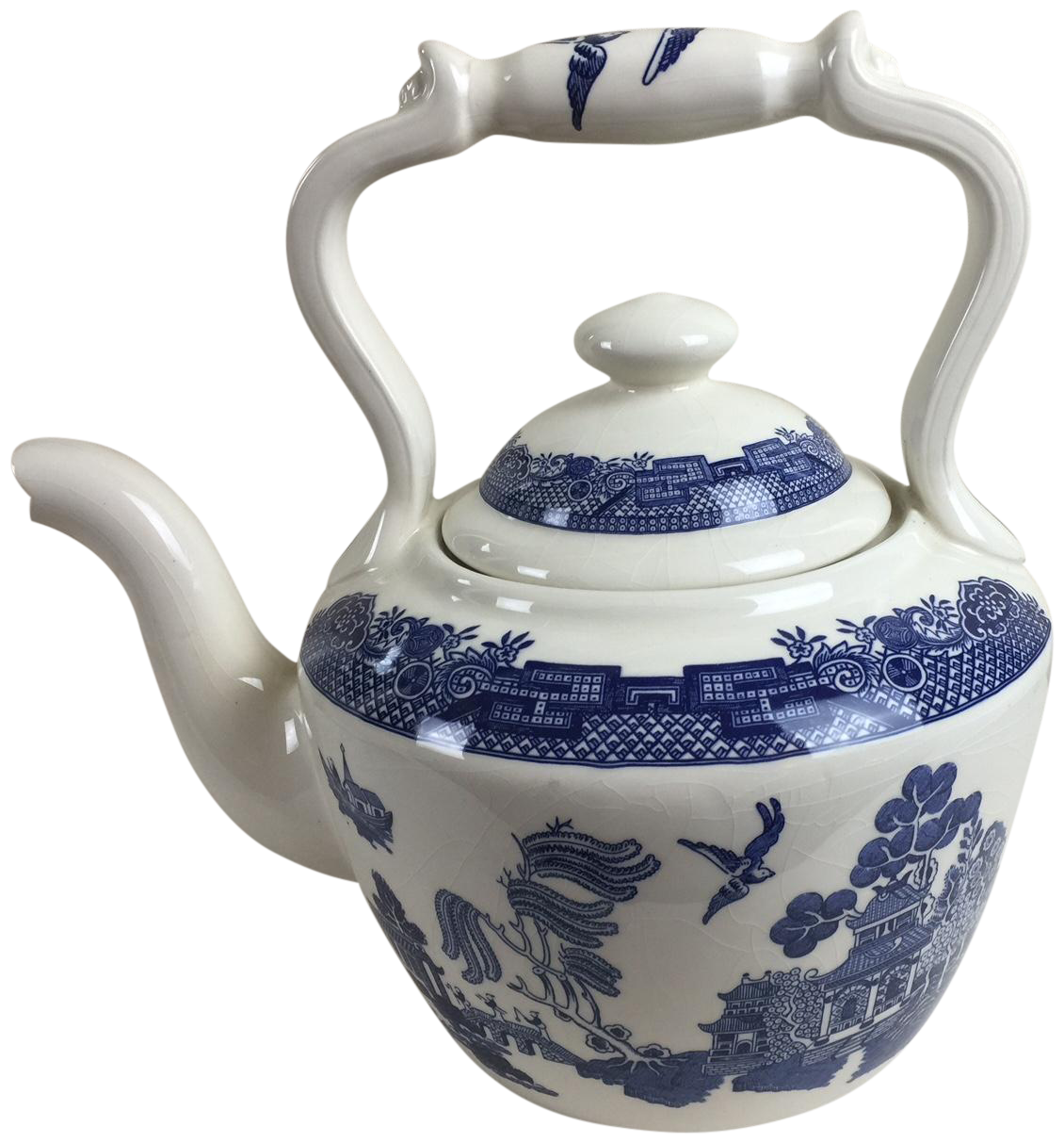 Empire Ware of England Blue & White Willow Teapot Chairish