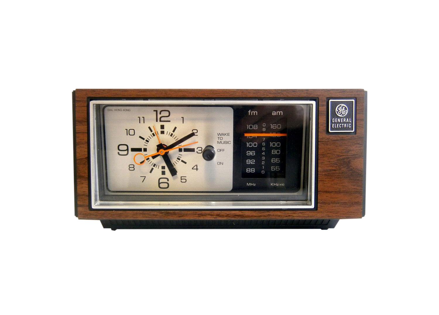 General Electric Alarm Clock Radio Wood Grain Mid Century Modern Chairish
