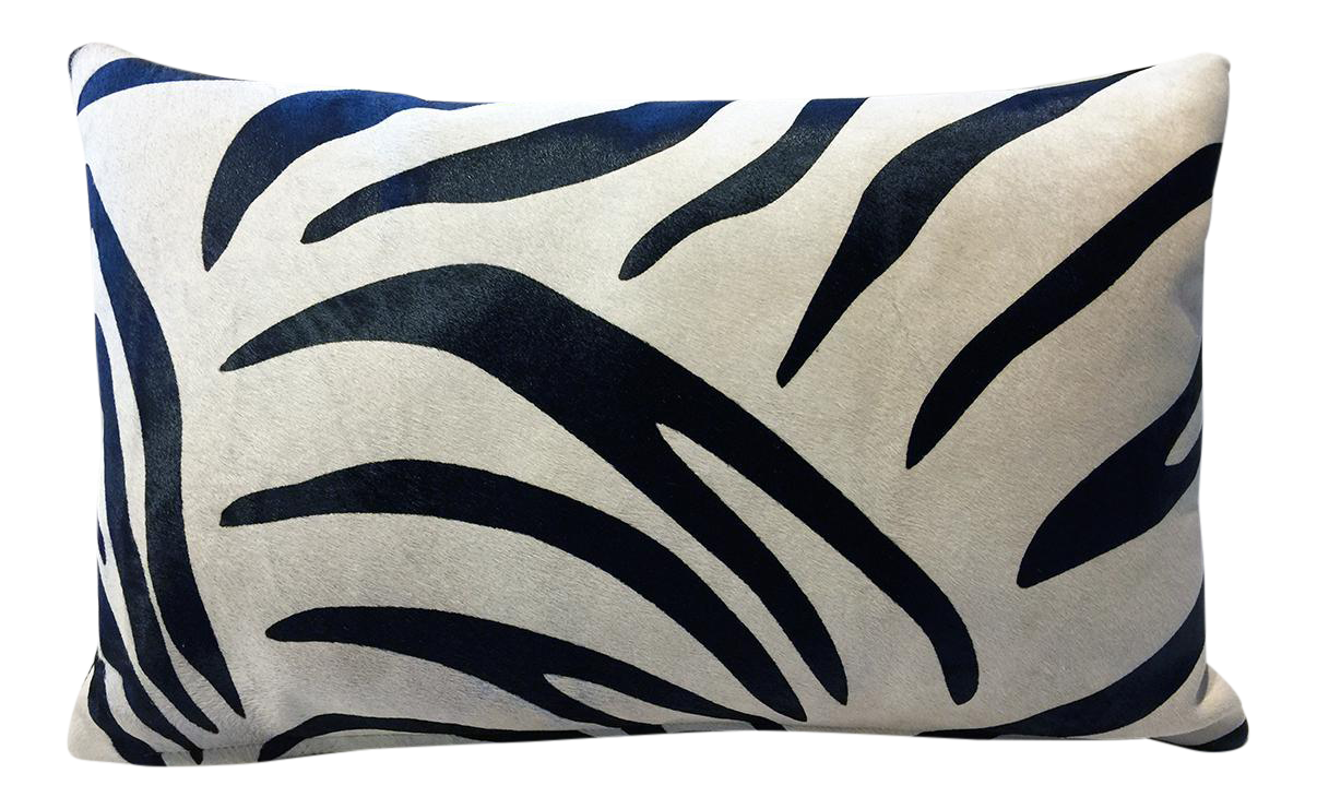 Custom Genuine Down Feather Zebra Hide Accent Pillow Chairish