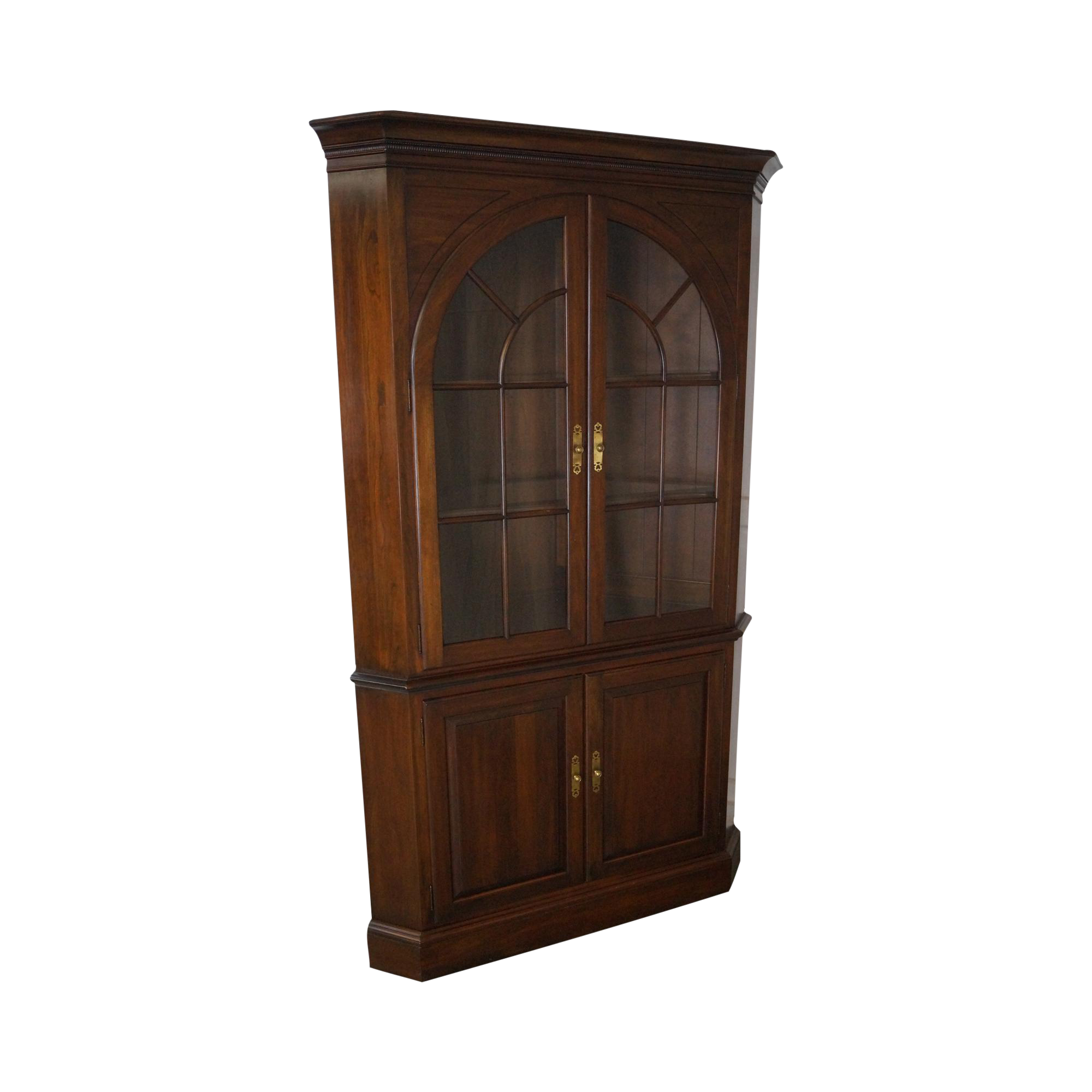 Ethan Allen Solid Cherry Georgian Court Corner Cabinet ...