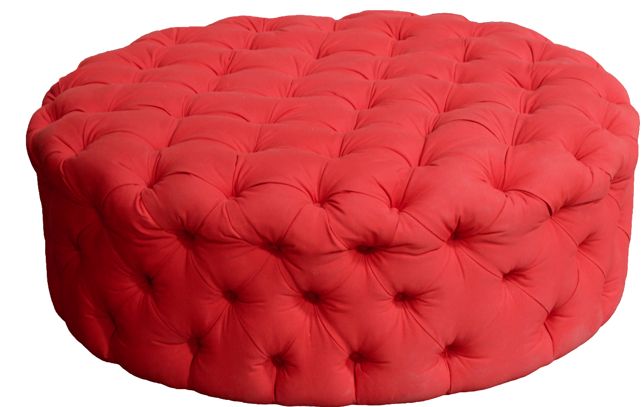 Custom Tufted 48" Round Ottoman Chairish
