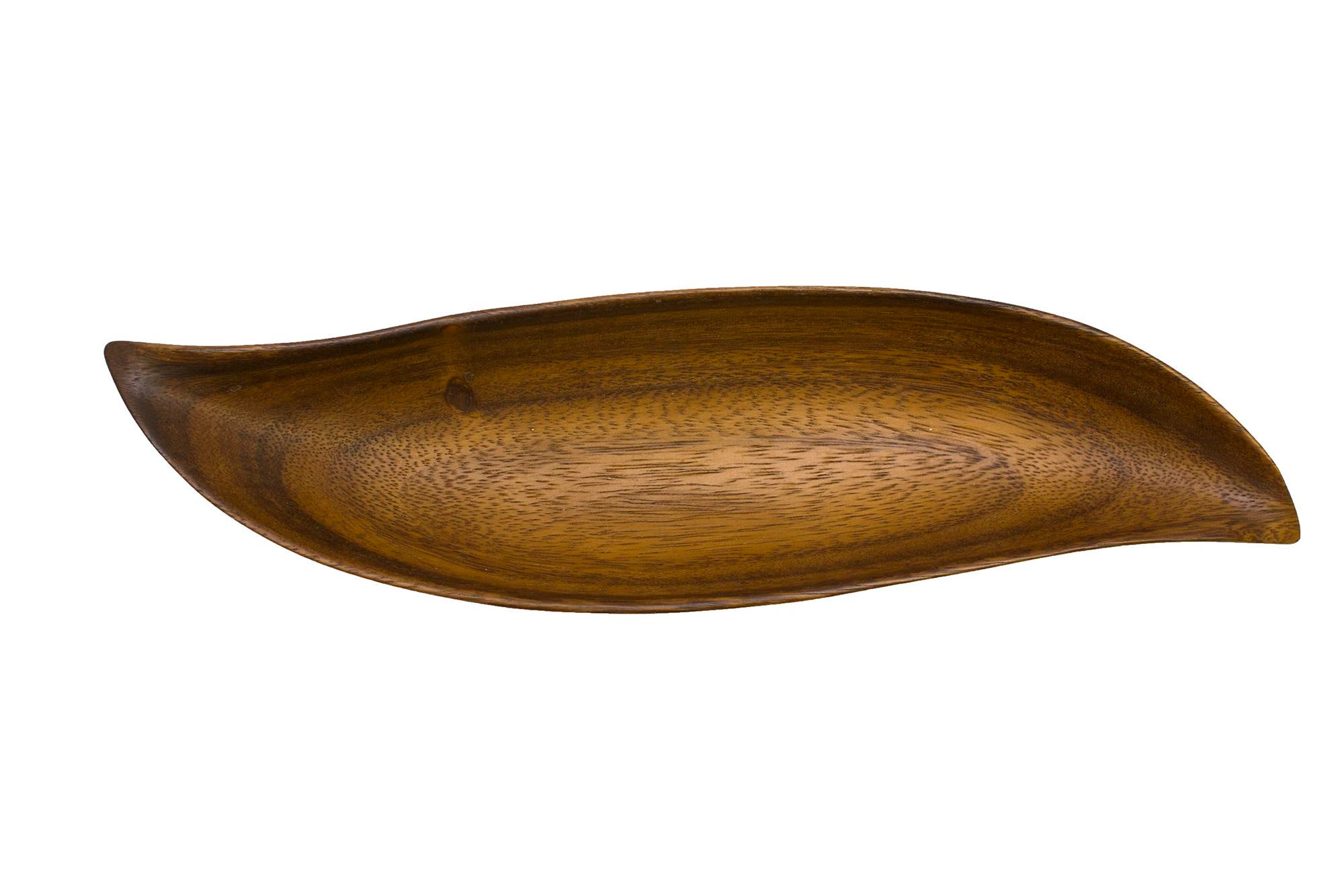 MidCentury Modern Wood LeafShaped Tray Chairish