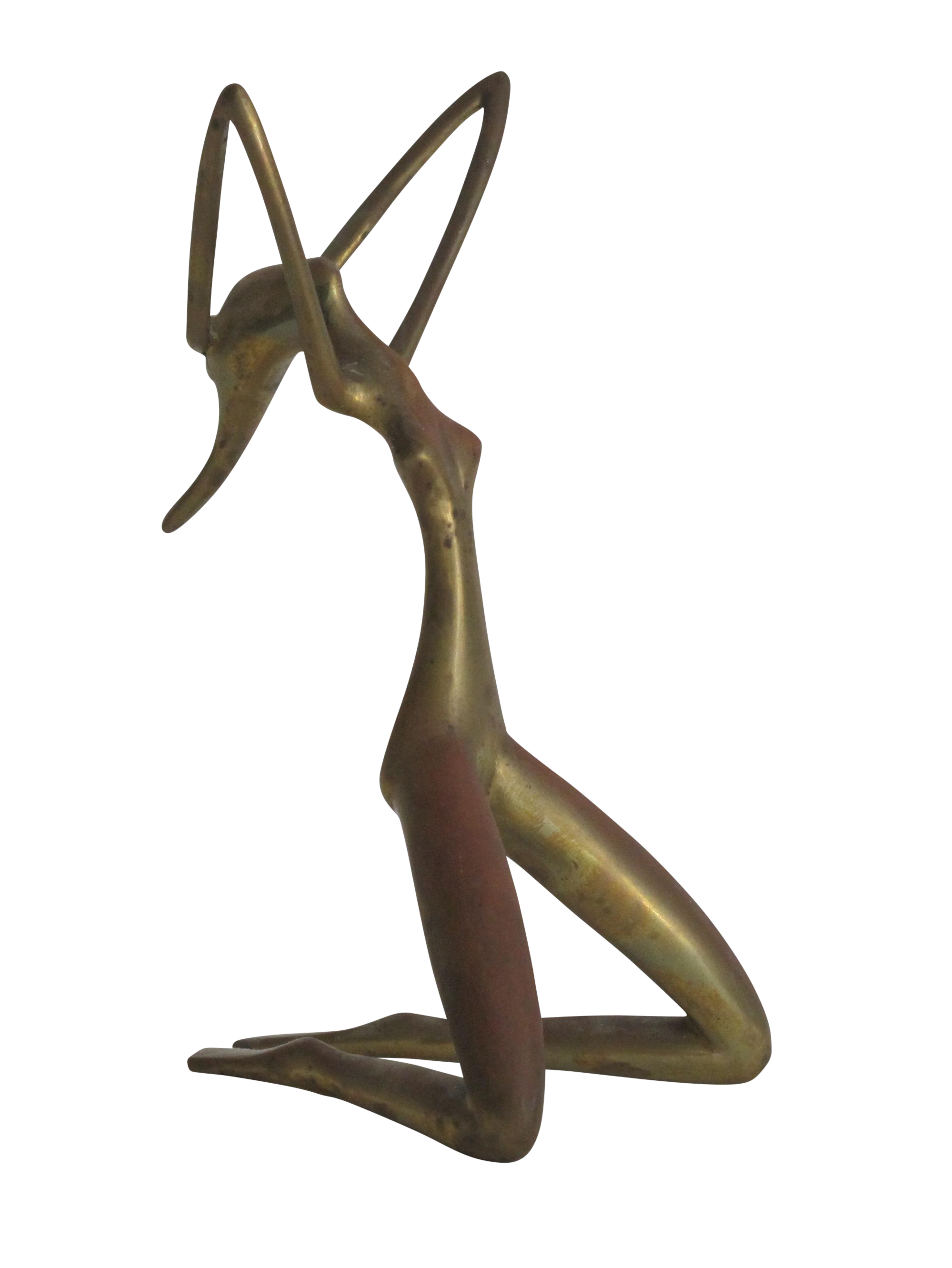 Modernist Brass Statue Chairish