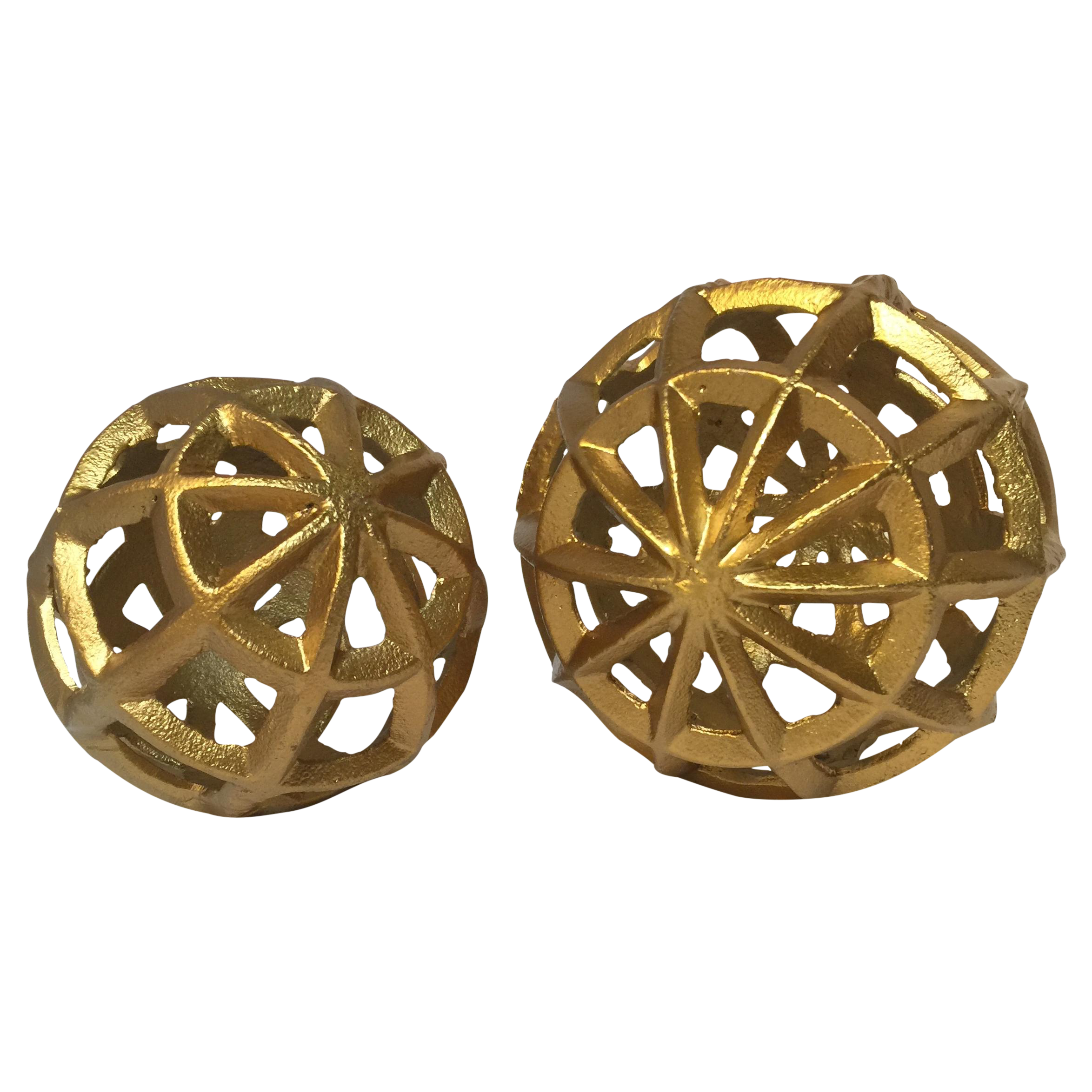 Gold Metal Spheres A Pair Chairish