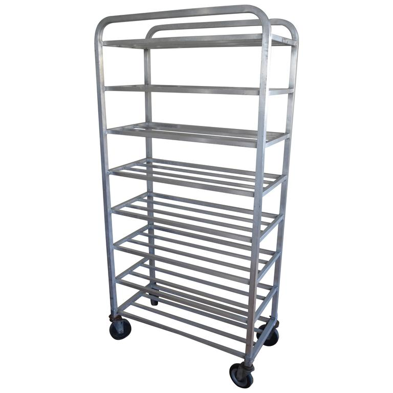 Aluminum Storage Rack on Wheels Chairish