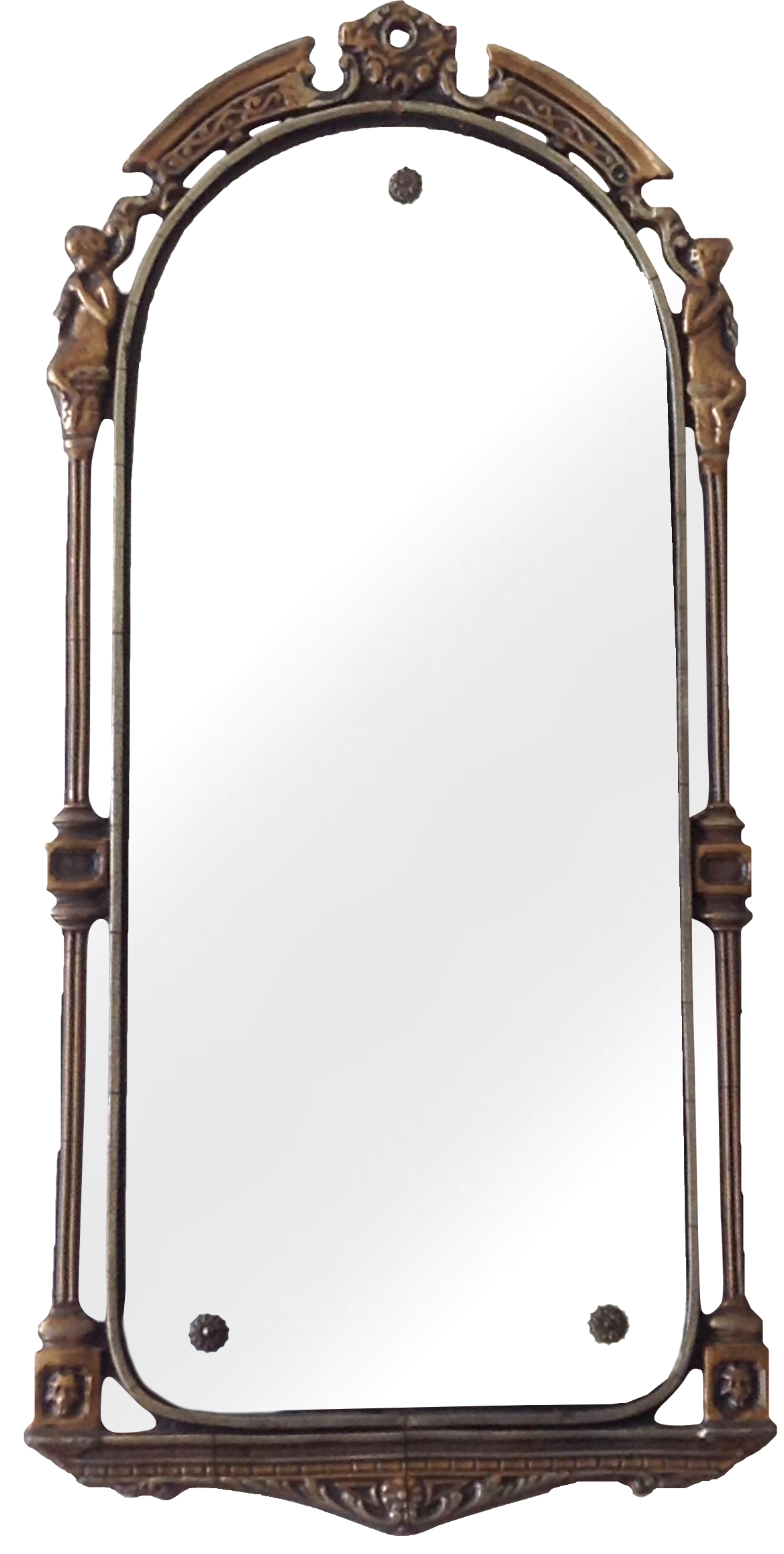 Victorian Silver & Gold Gilt HandCarved Mirror Chairish