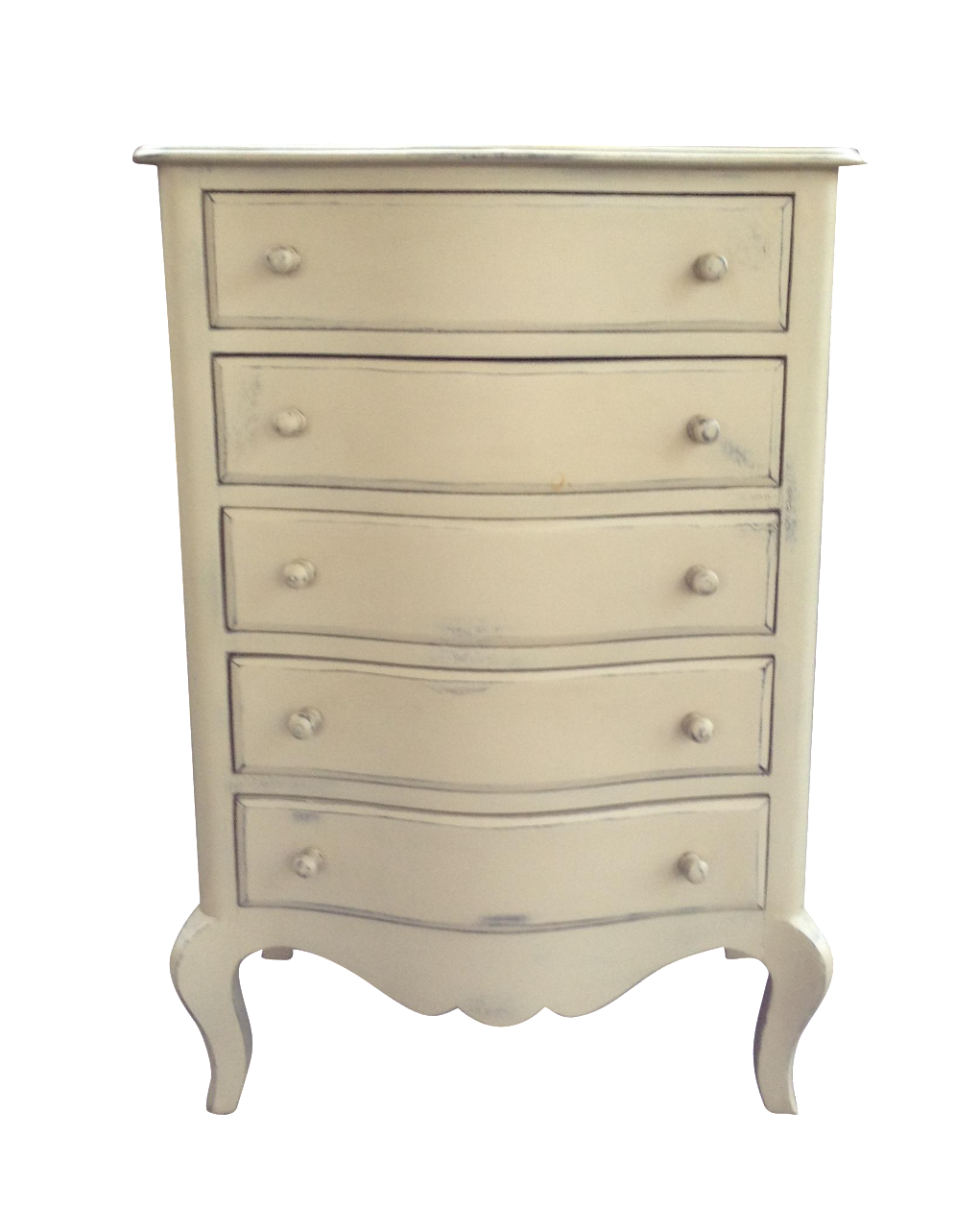 Distressed Shabby Chic 5Drawer Chest Chairish