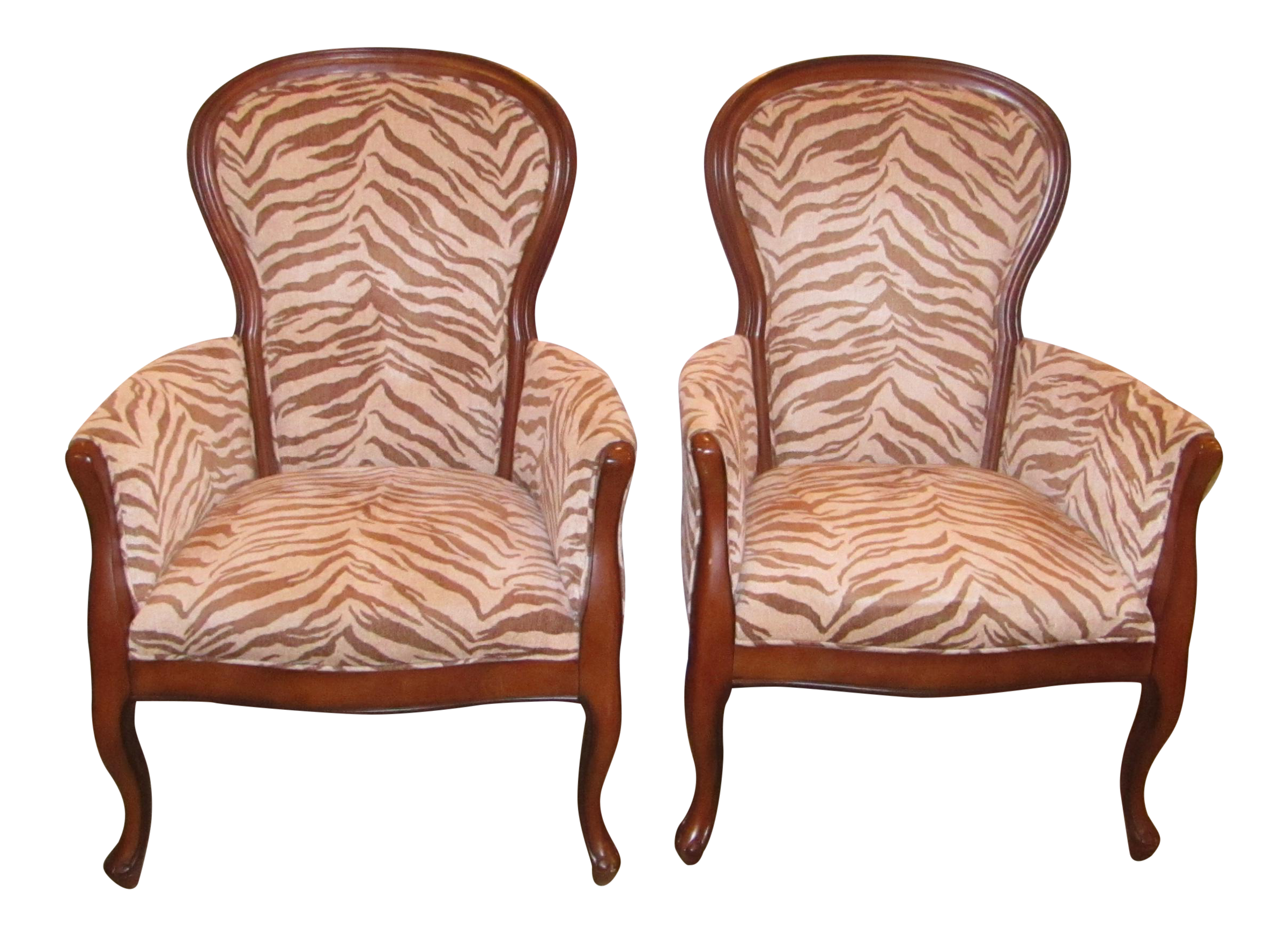 Upholstered Zebra Print Accent Chairs A Chair 2881