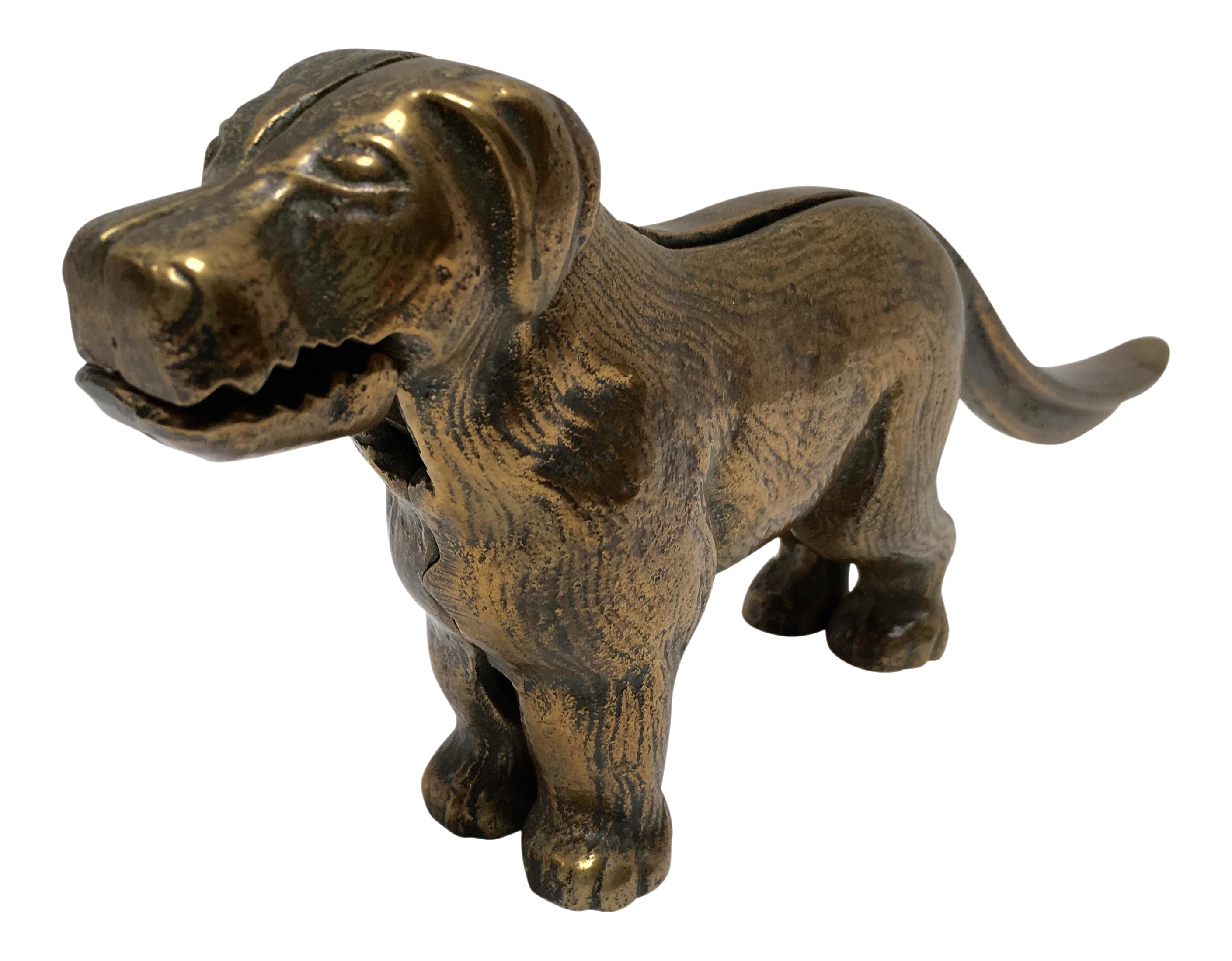 English Brass Dog Nutcracker Chairish