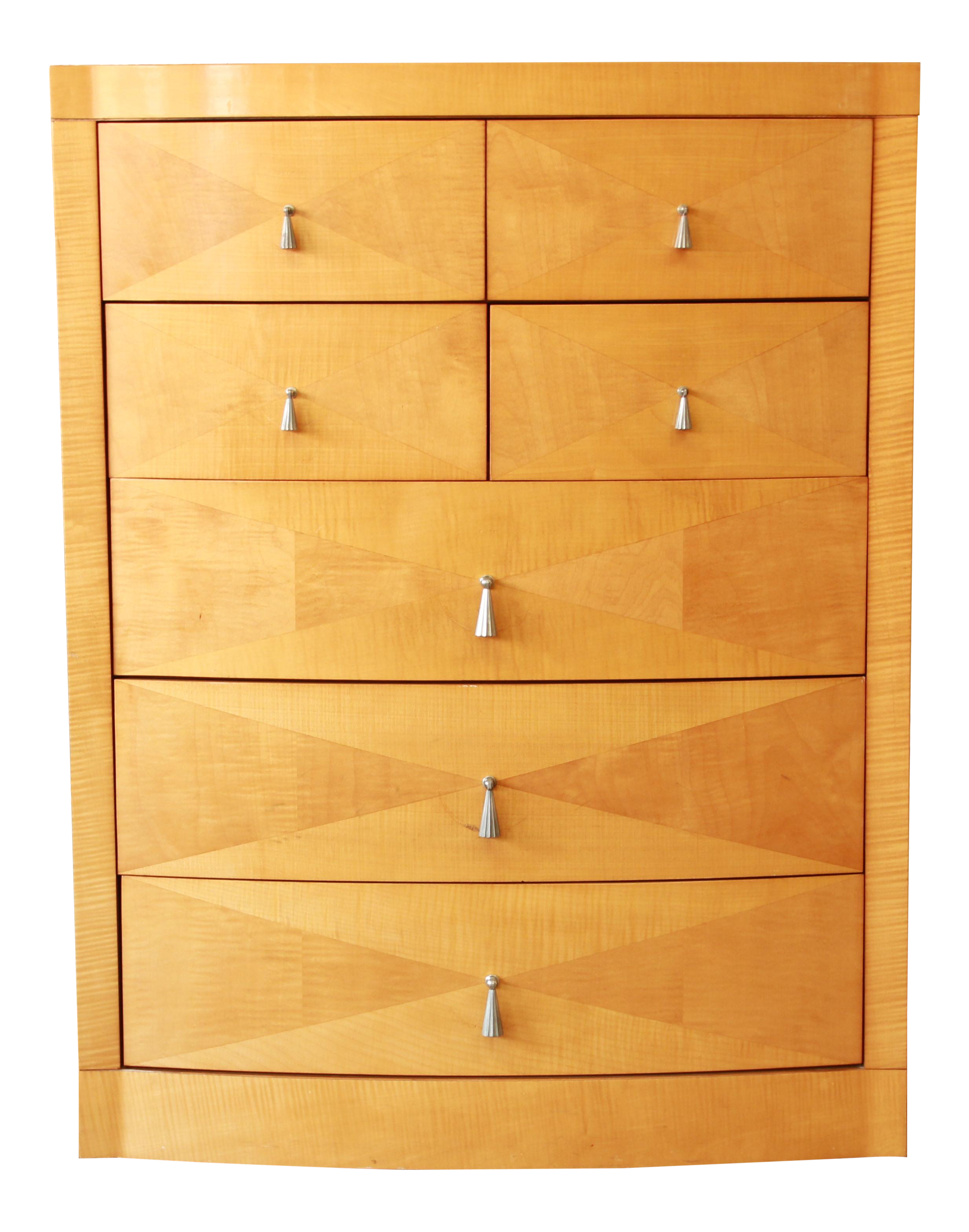 Baker Furniture Satinwood Highboy Dresser Chairish