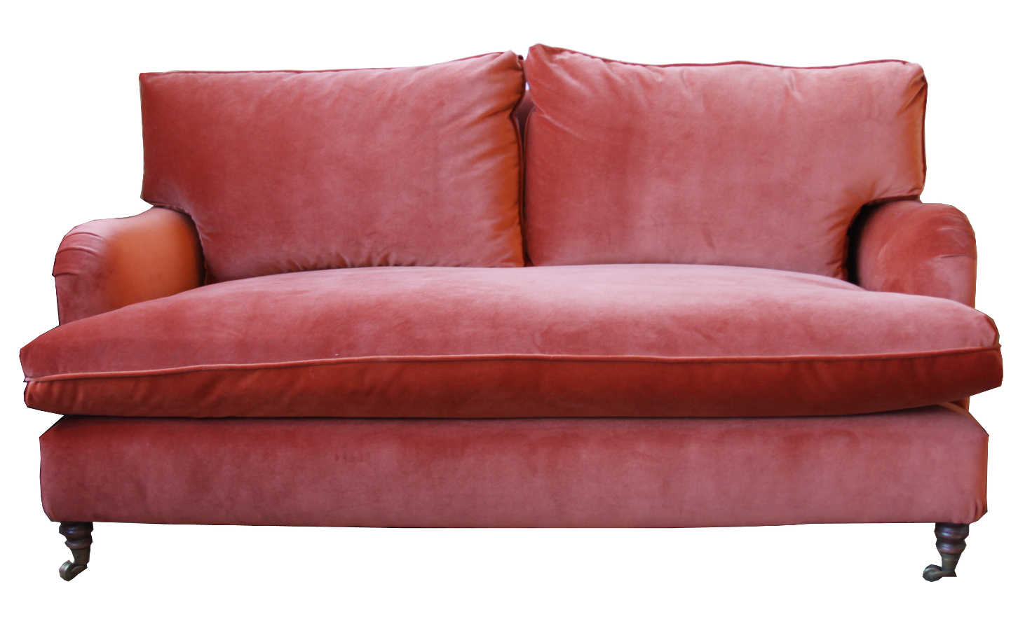 Vintage RustColored Velvet Sofa Chairish