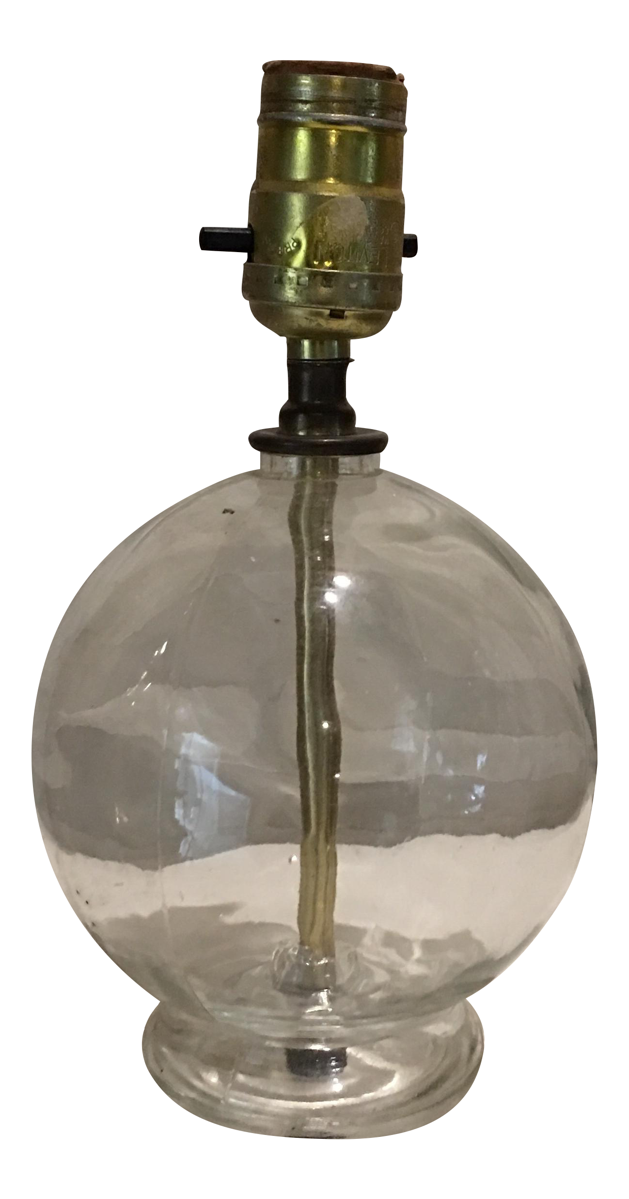 Vintage Clear Glass Table Lamp Chairish
