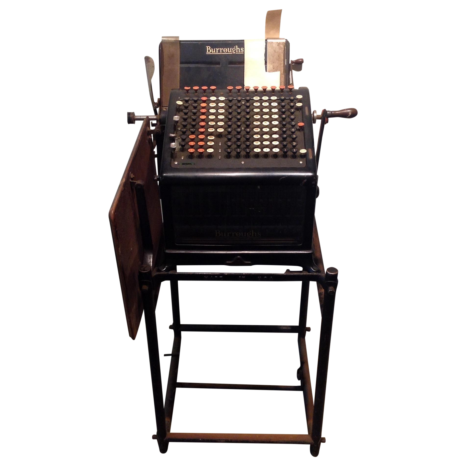 Antique Burroughs Adding Machine on Original Stand Chairish