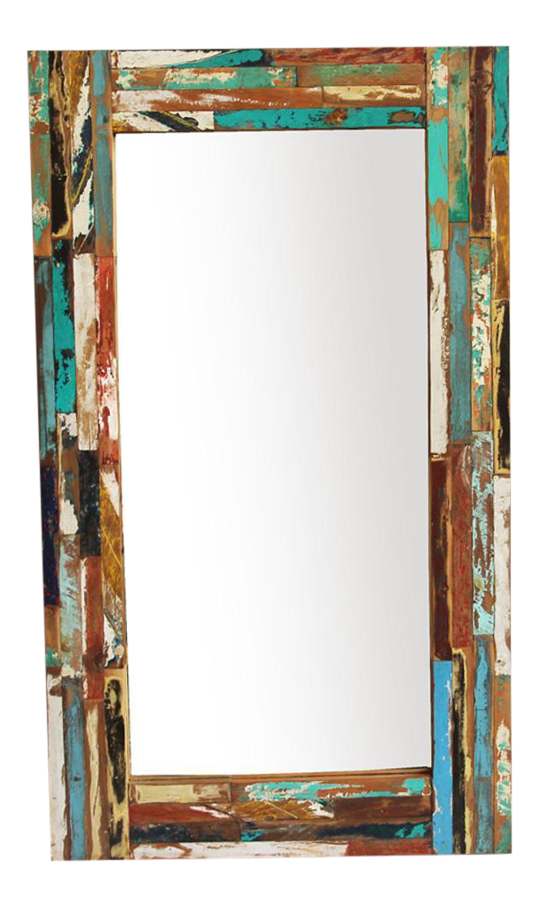 Reclaimed Boat Wood Mirror Chairish