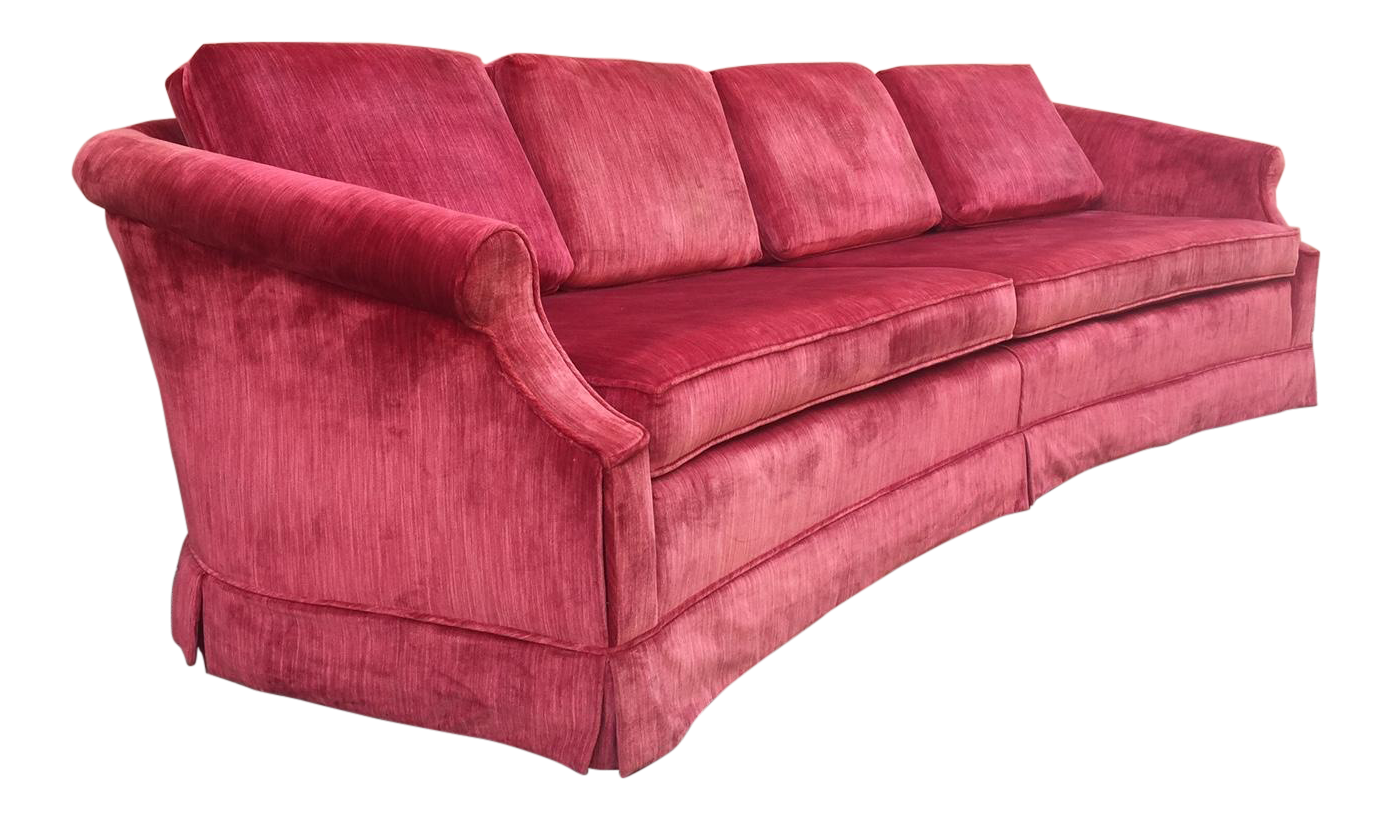 Mid Century Hollywood Regency Velvet Sofa Chairish