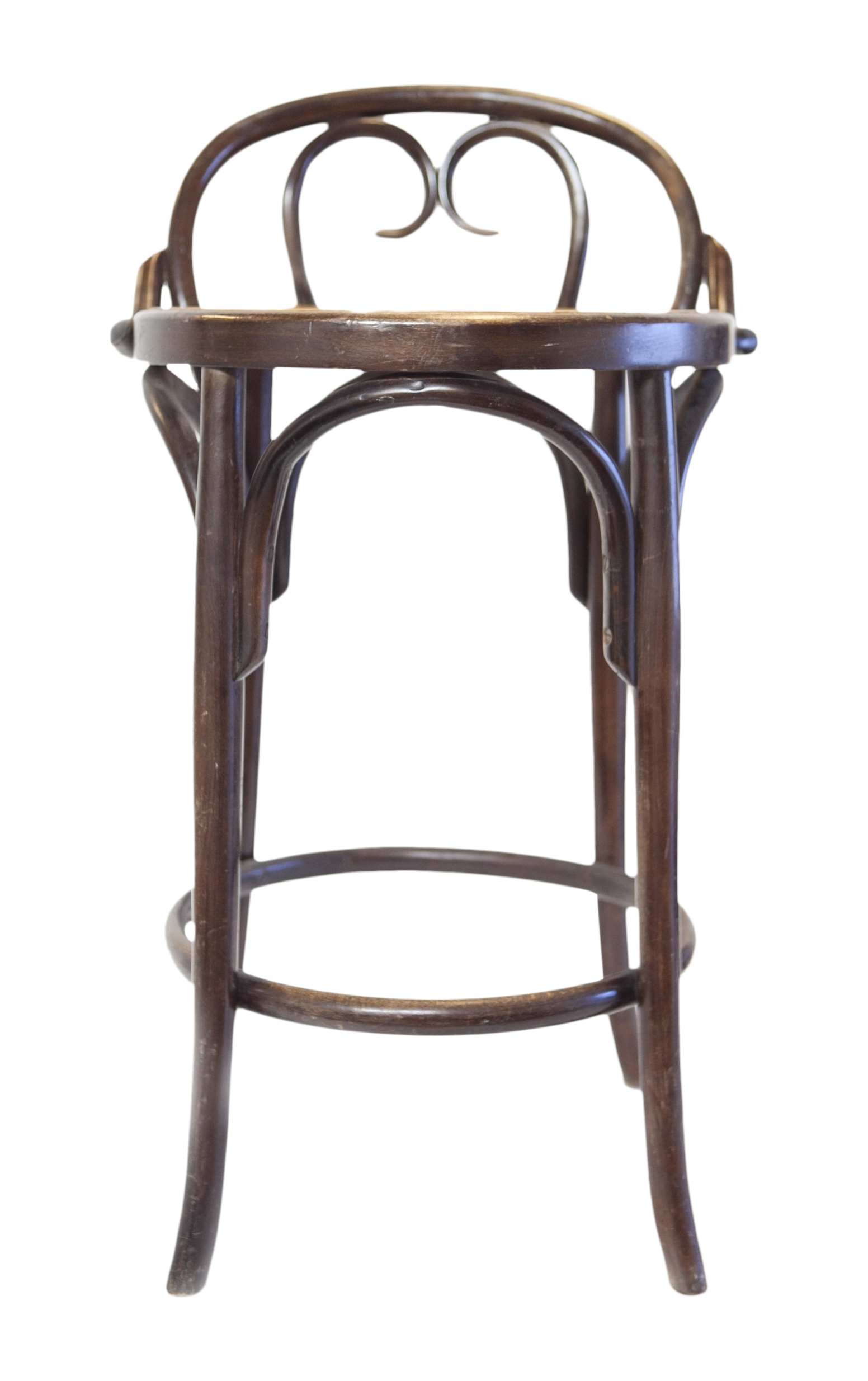 Vintage Style Bentwood Barstool Caned Seat Chairish
