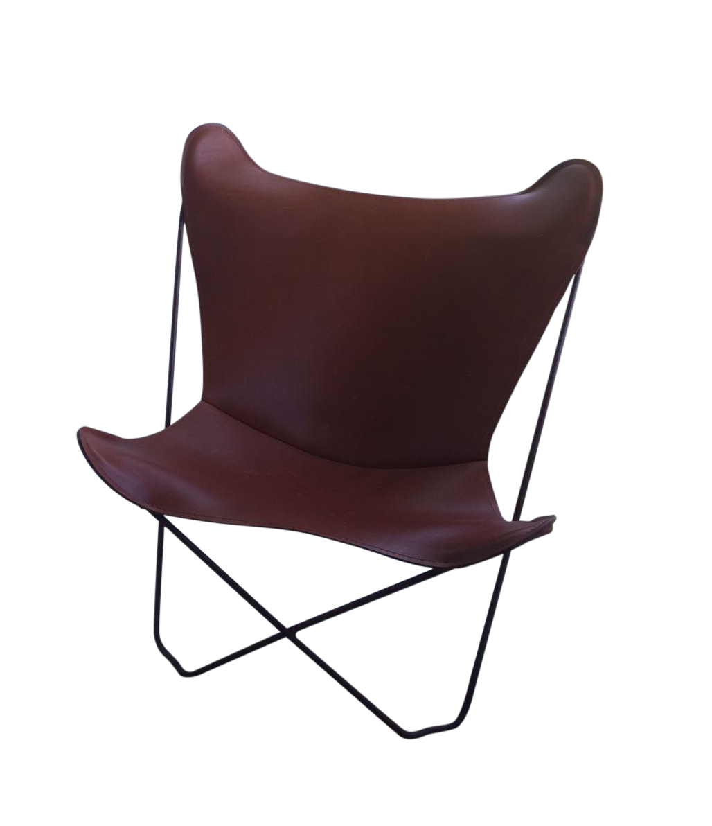 Vintage Hardoy Butterfly Chair Frame with Leather Chairish