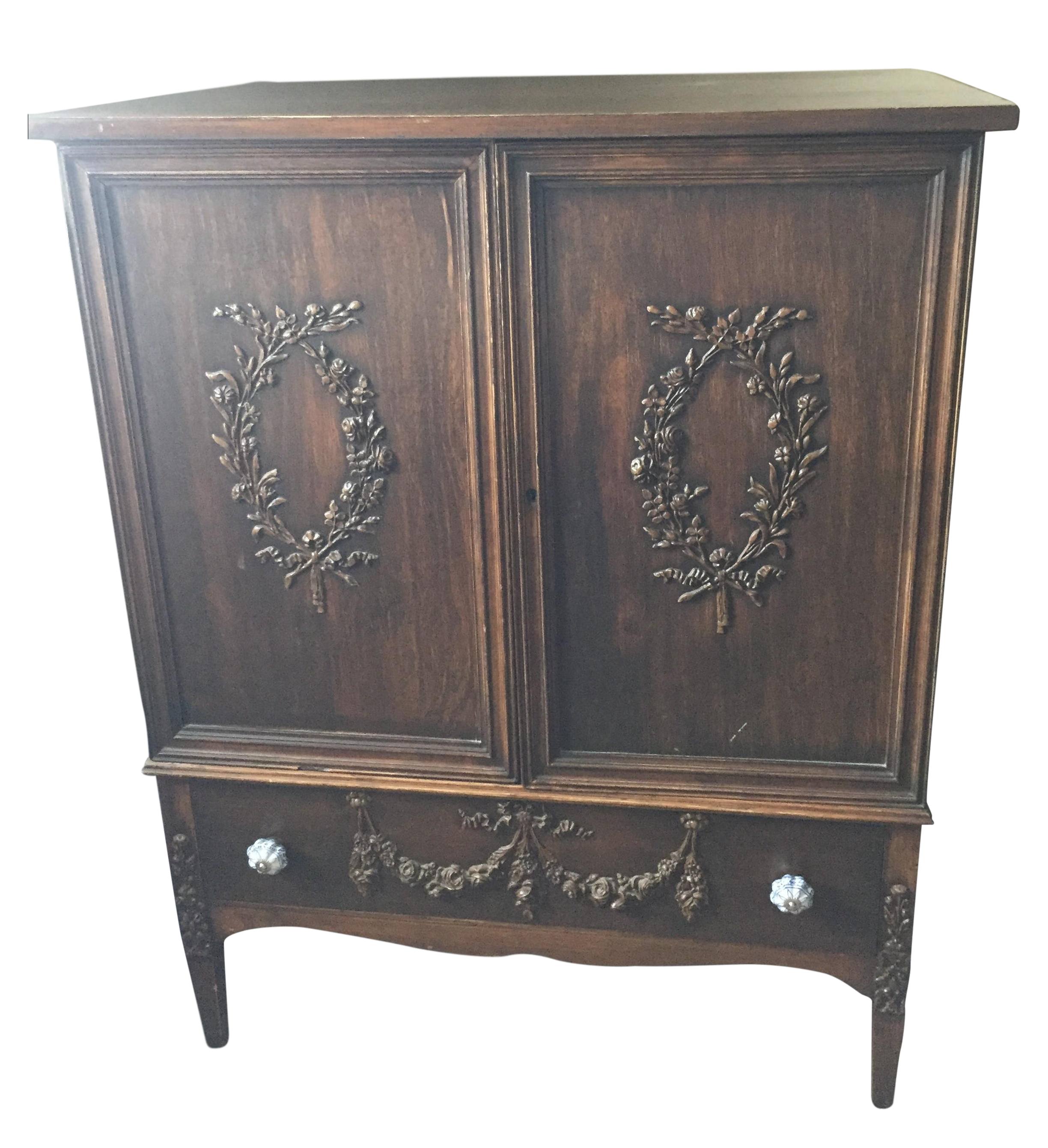 Sligh Vintage  Hand Carved Armoire or Dresser Chairish