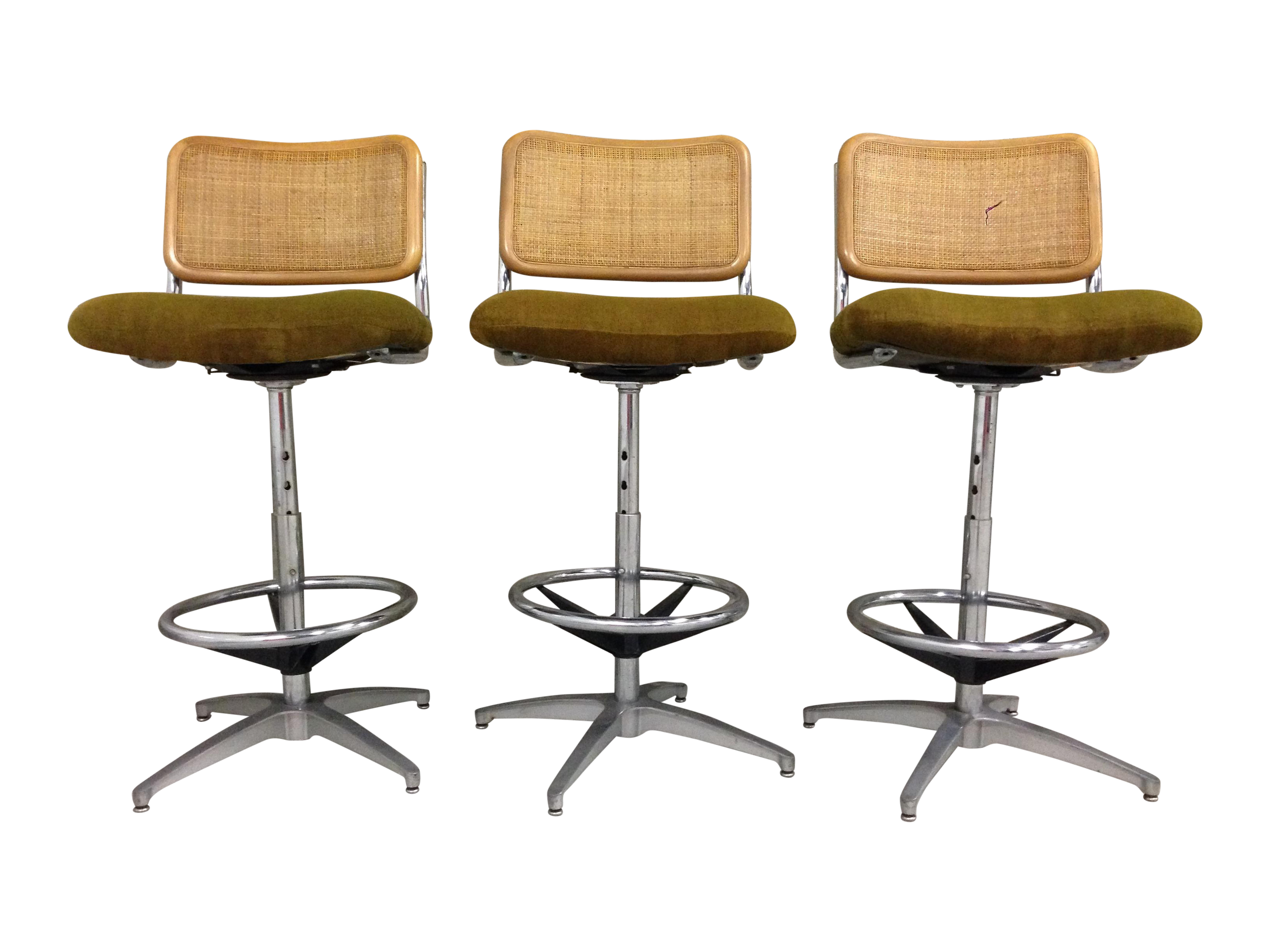 MidCentury Modern Bar Stools Set of 3 Chairish