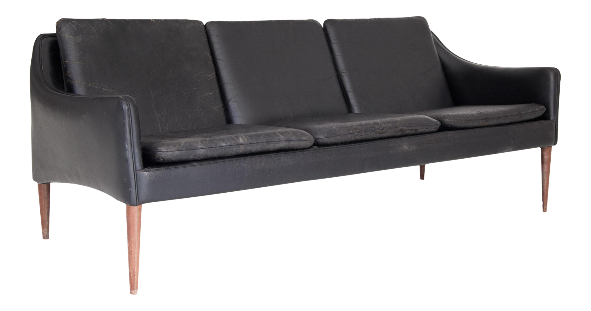 Danish Modern Leather Sofa Chairish