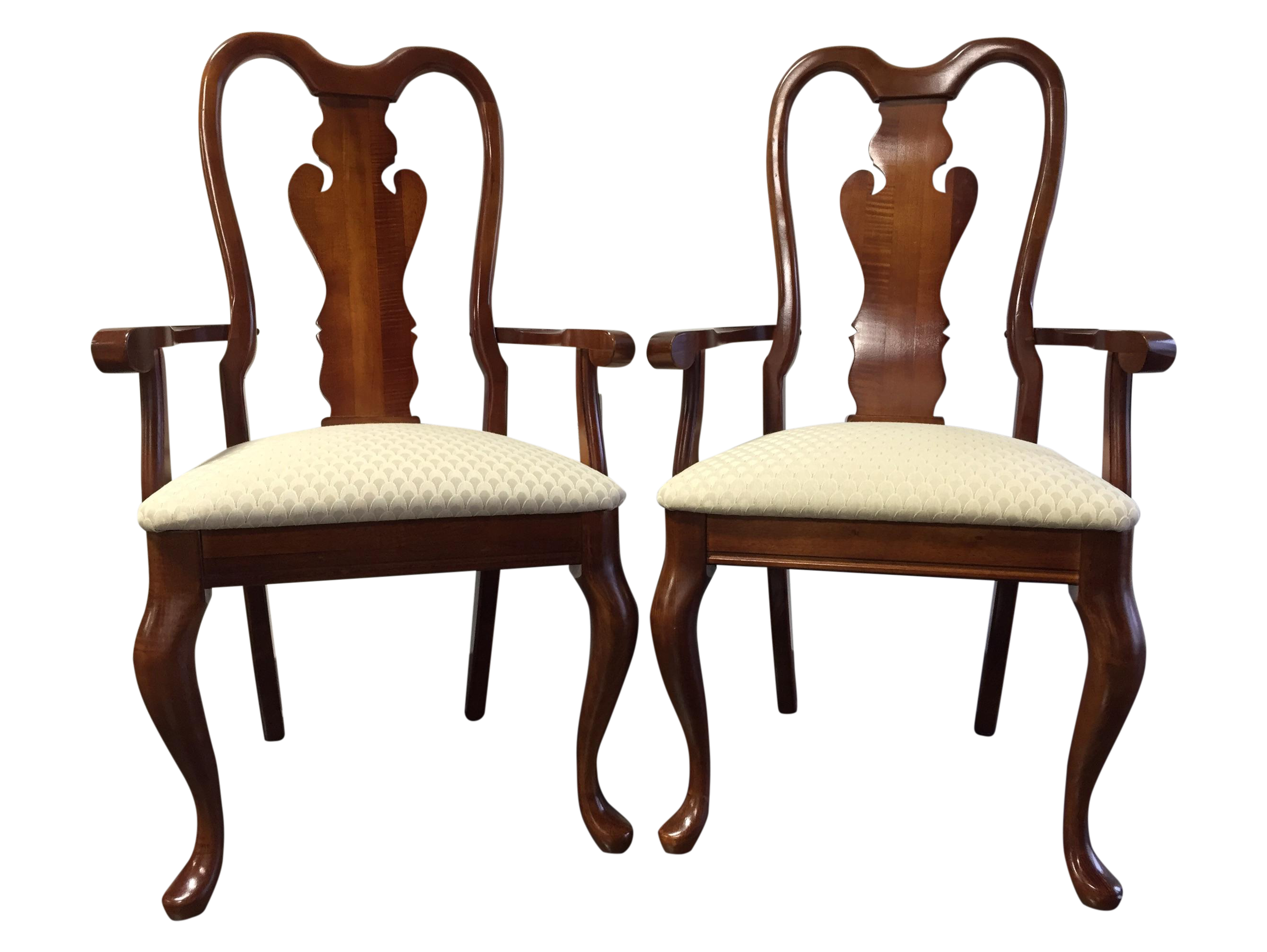 American Drew Queen Anne Armchairs A Pair Chairish